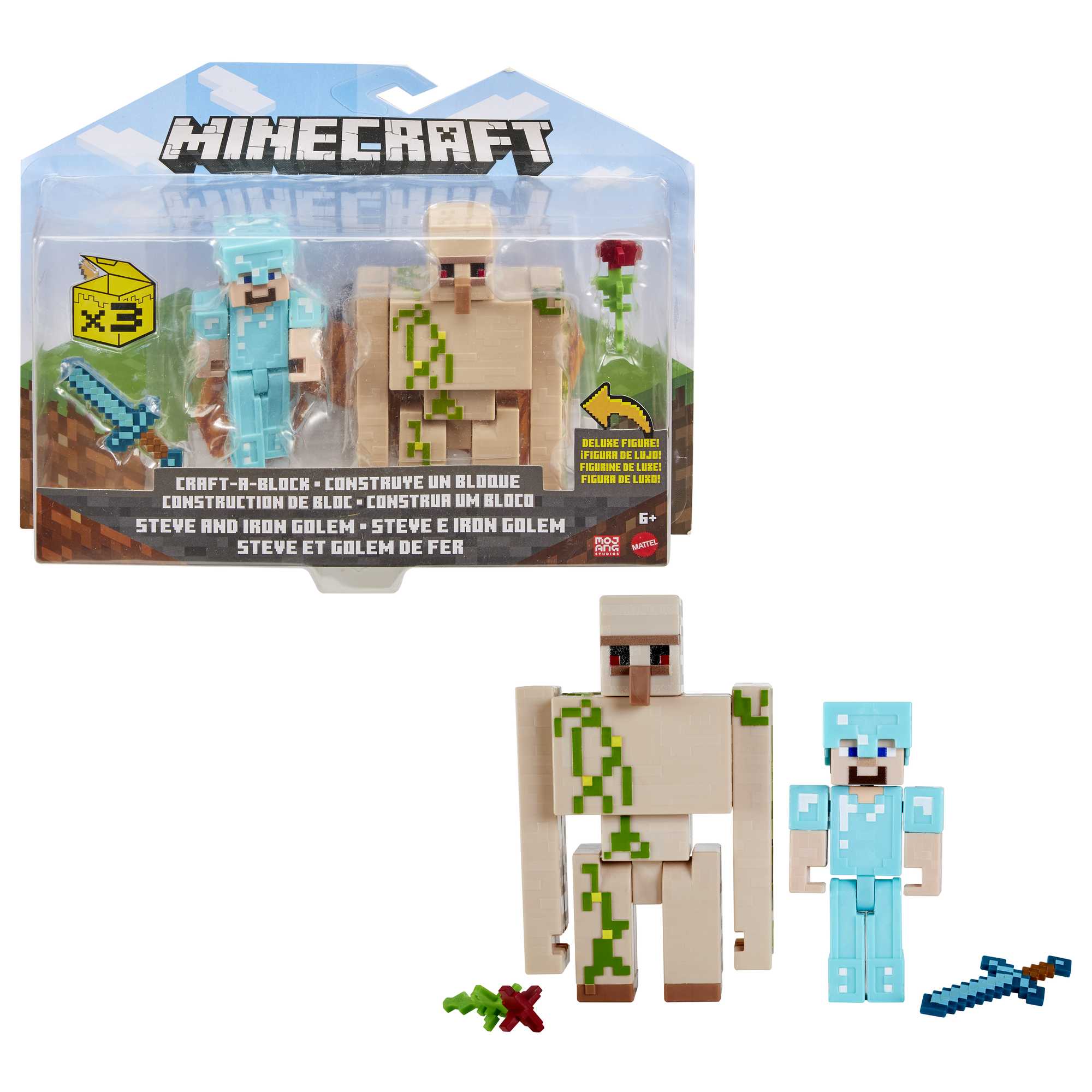Minecraft oyuncakları | 2'li aksiyon figürü paketi | çocuklara uygun hediyeler