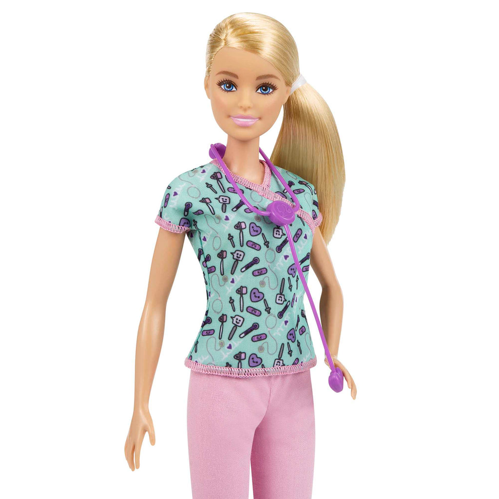 Barbie Hemşire Bebek, Sarı Saçlı, GTW39