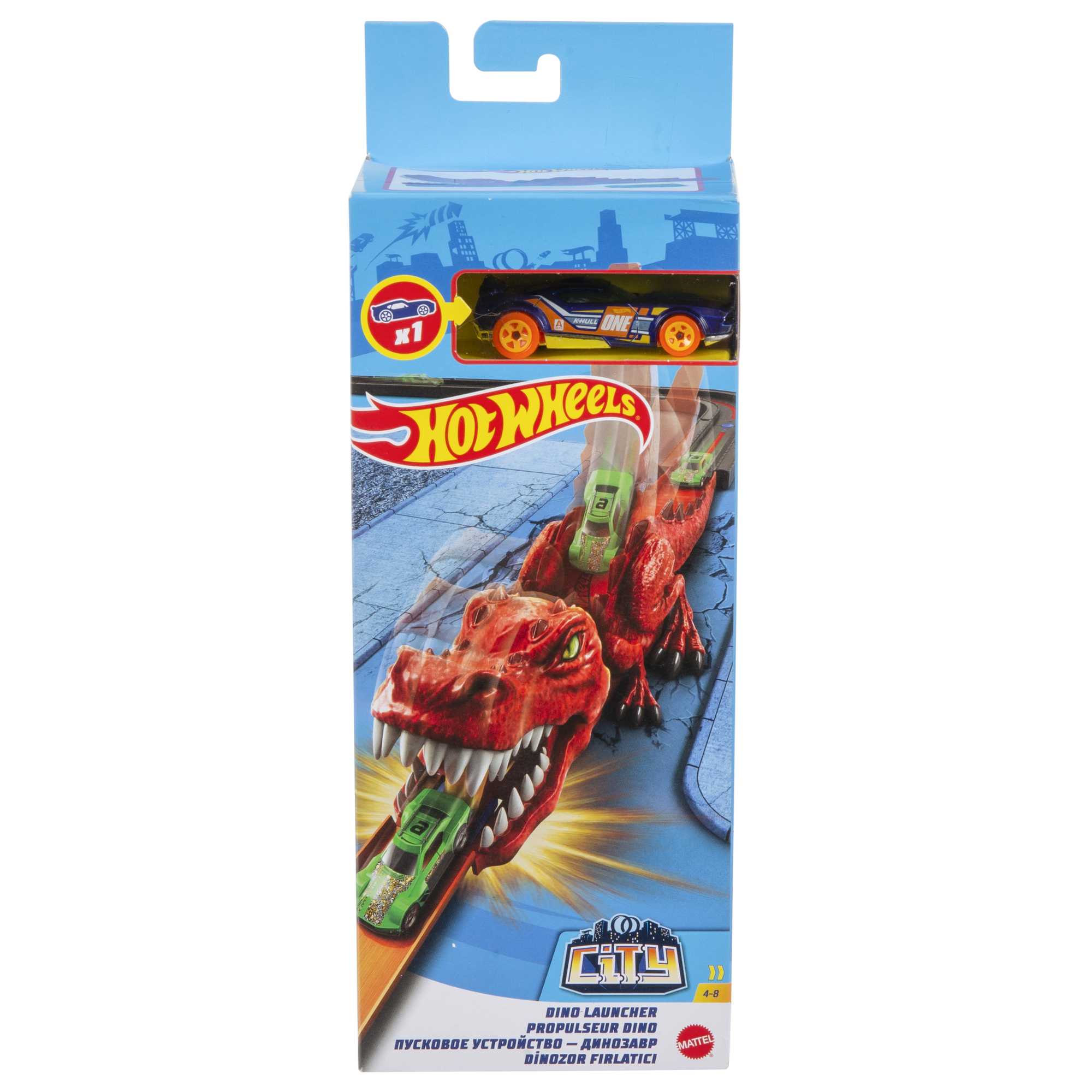 Hot Wheels Vahşi Fırlatıcı Hayvanlar Serisi, T-Rex Dinozor Fırlatıcı, GWT32