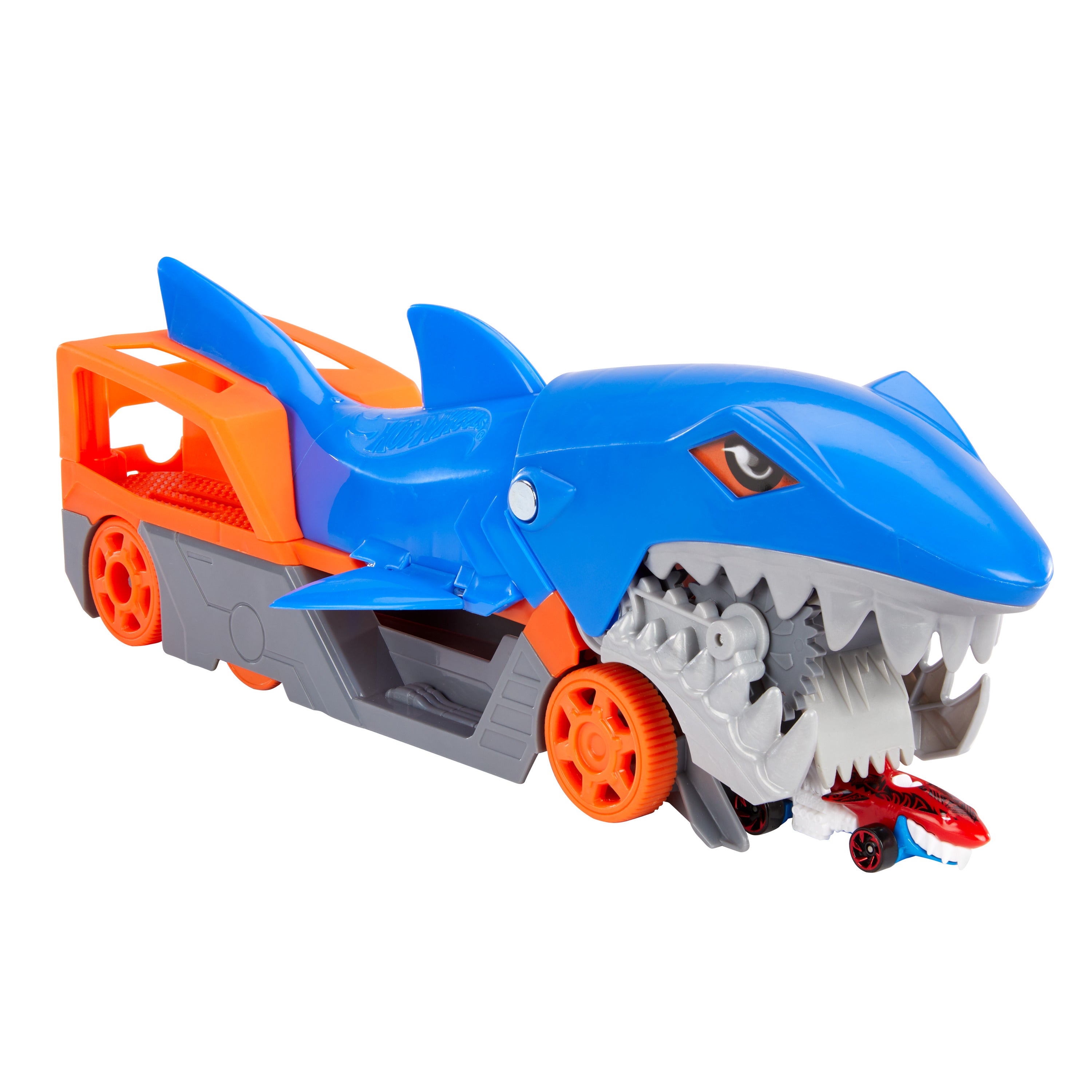Hot Wheels Köpek Balığı Taşıyıcı Oyun Seti – 1:64 Ölçekli Araba Dahil, 4-8 Yaş