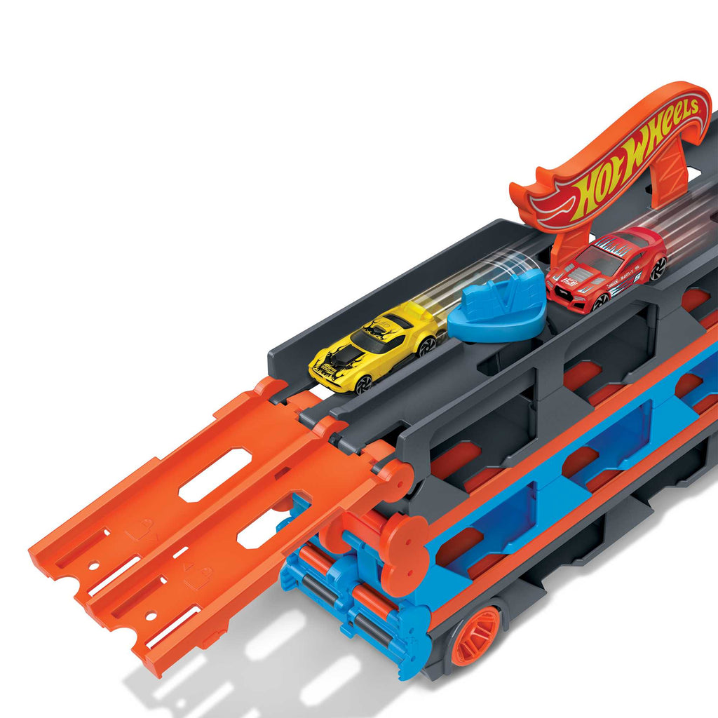 Hot Wheels Sürat Pistli Tır - 3 Adet 1:64 Ölçekli Araba Dahil, 2m Pist, 4-8 Yaş GVG37