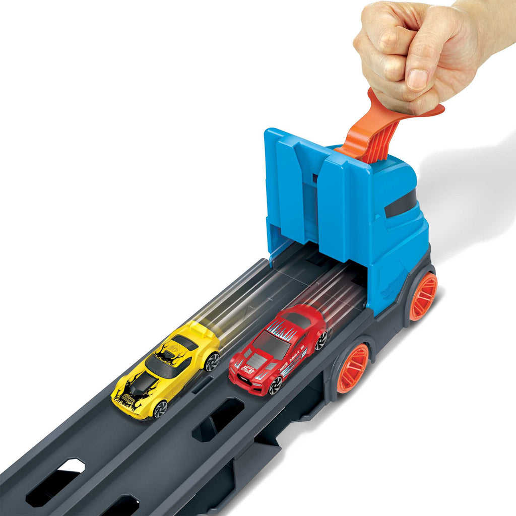 Hot Wheels Sürat Pistli Tır - 3 Adet 1:64 Ölçekli Araba Dahil, 2m Pist, 4-8 Yaş GVG37