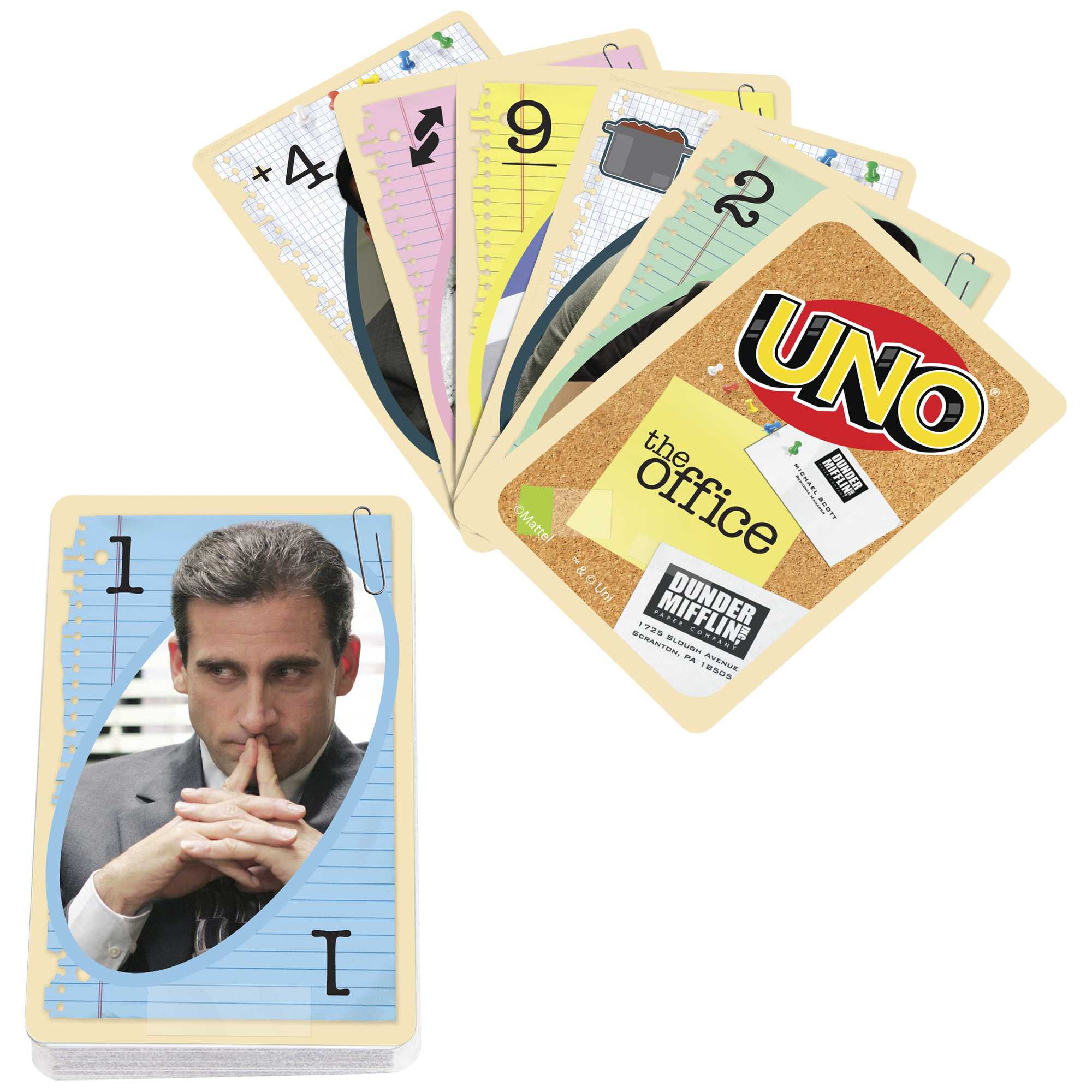 Aile ve yetişkin oyun gecelerine uygun UNO The Office Kartlar