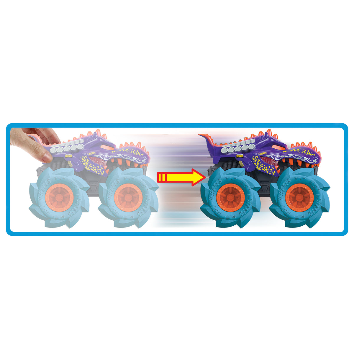 Hot Wheels Monster Trucks Twisted Tredz Mega-Wrex Çek Bırak Canavar Kamyon