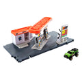 Matchbox Aksiyon Sürücüleri Benzin İstasyonu Oyun Seti, 1:64 Ölçekli 1 Adet Araç ve Basarak Çalıştırılan Benzin Pompası İle GVY84