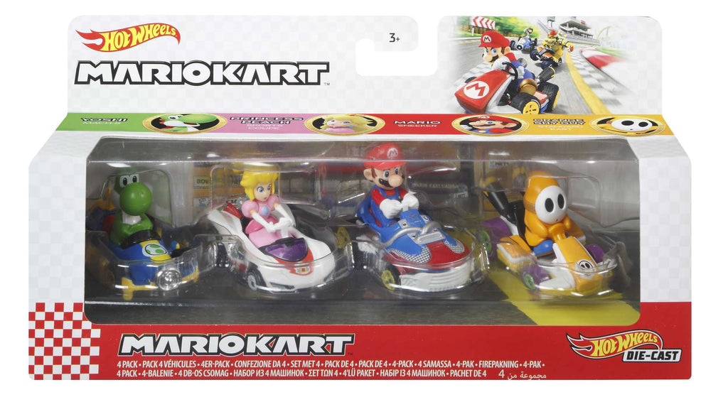 Hot Wheels Mario Kart 4'lü Araç Seti (Seri 2)