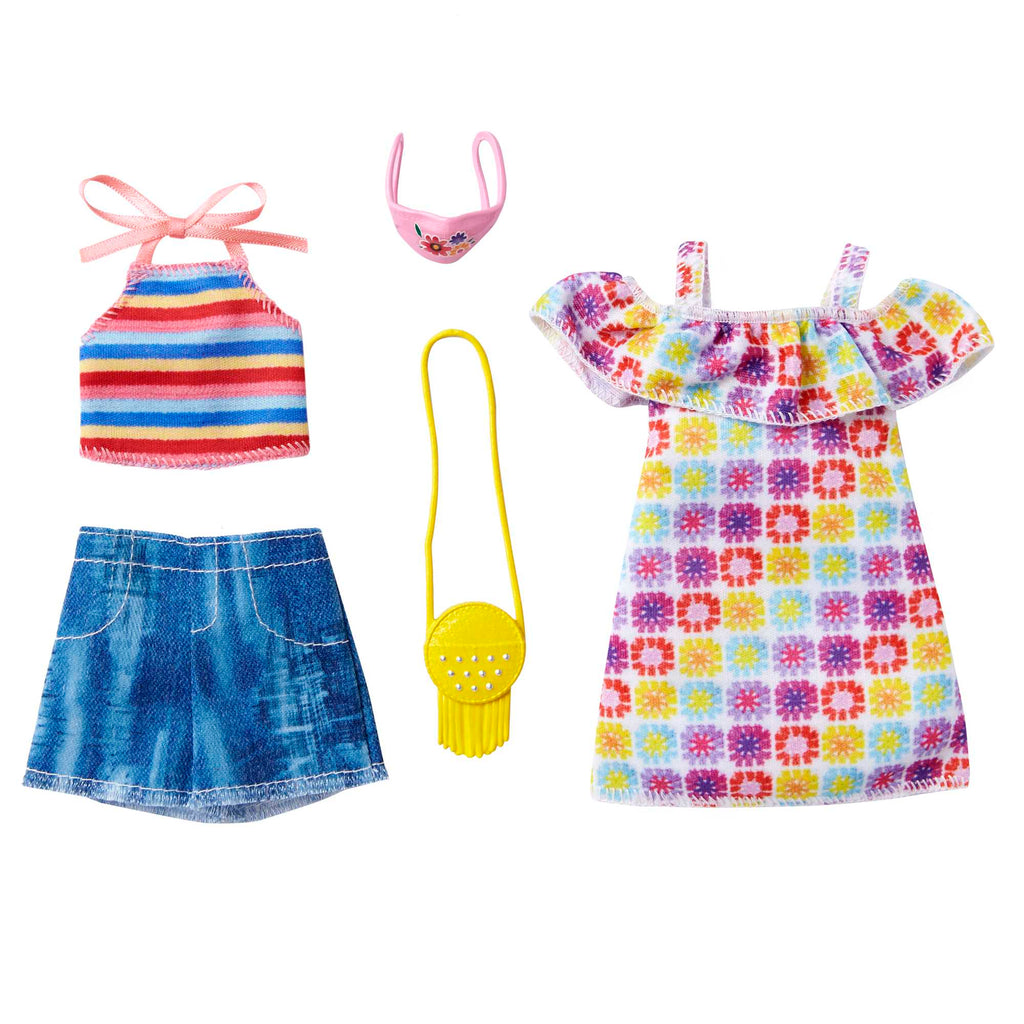 Barbie® Giysileri -- Barbie® bebeğe uygun 2 takım giysi ve 2 aksesuar