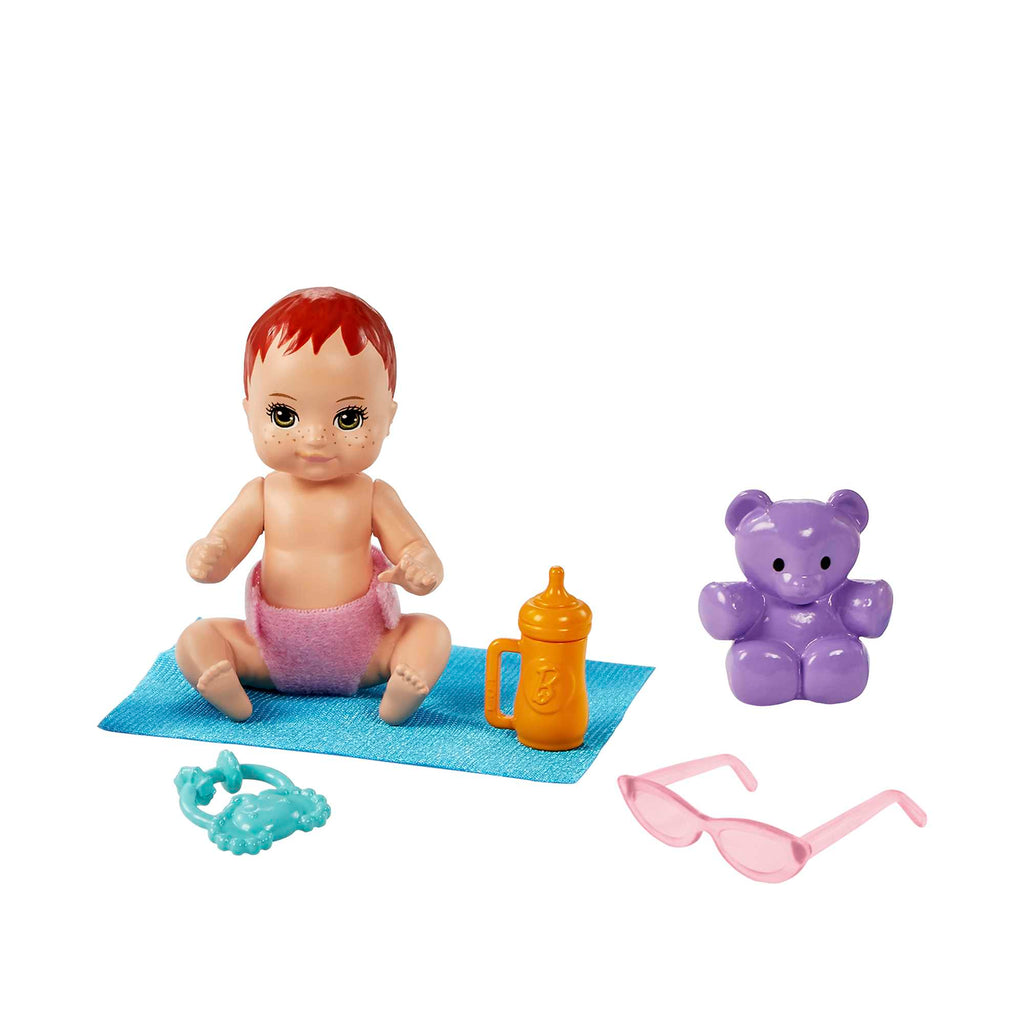 3 yaş ve üzeri çocuklar için Barbie® Skipper™ Bebek Bakıcısı™ oyun seti, bebek ve bebek arabası