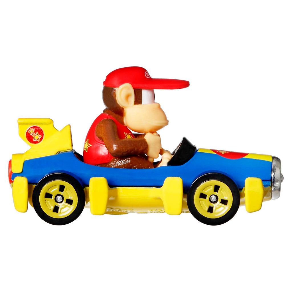 Hot Wheels Mario Kart 4'lü Araç Seti (Diddy Kong, Waluigi, Yoshi, Toad)