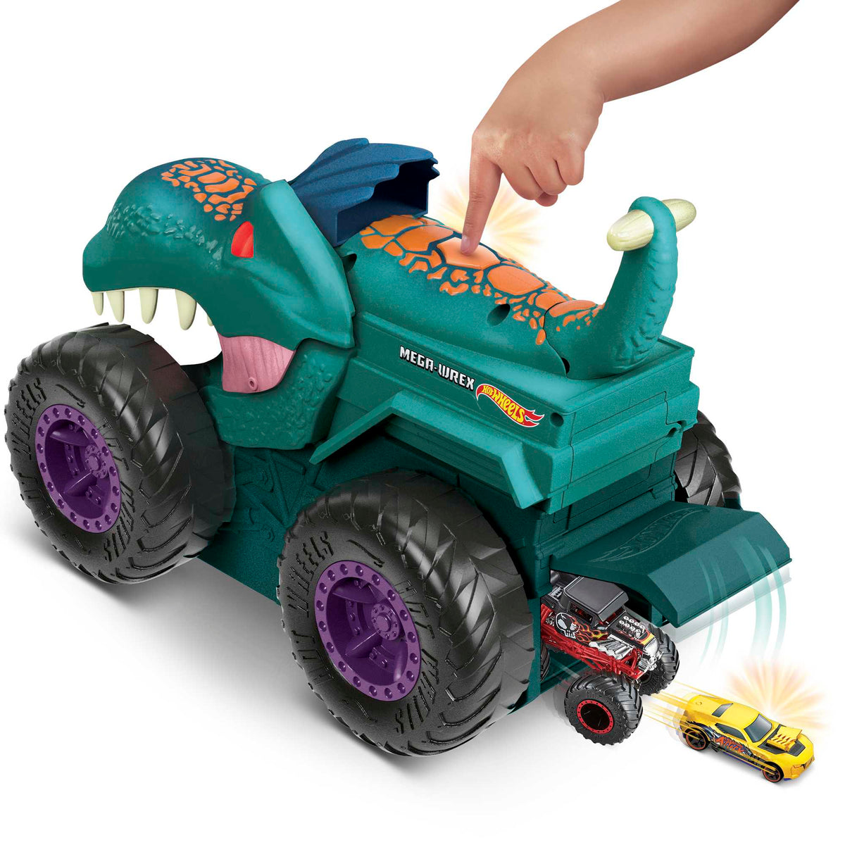 Hot Wheels Monster Trucks Araba Yiyen Mega Wrex, 3 Yaş ve Üzeri Çocuklar İçin GYL13