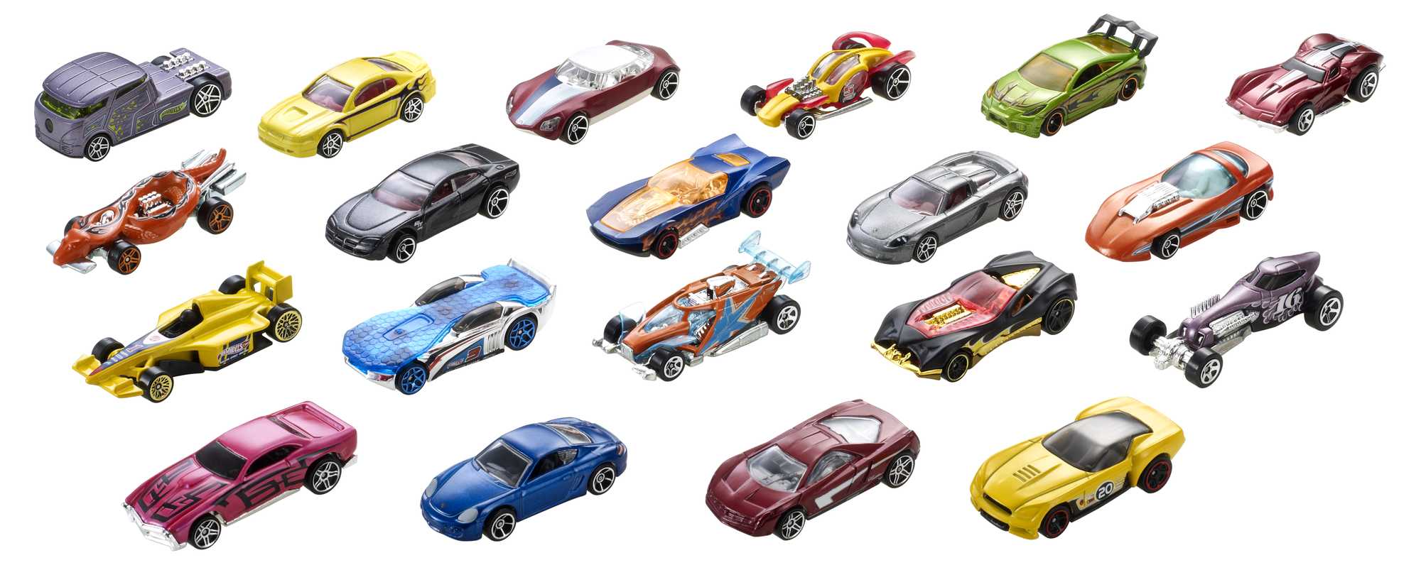 Hot Wheels Yirmili Araba Seti - Geniş Ürün Yelpazesi, Oyuncak Araba Koleksiyonu, 1:64 Ölçek H7045
