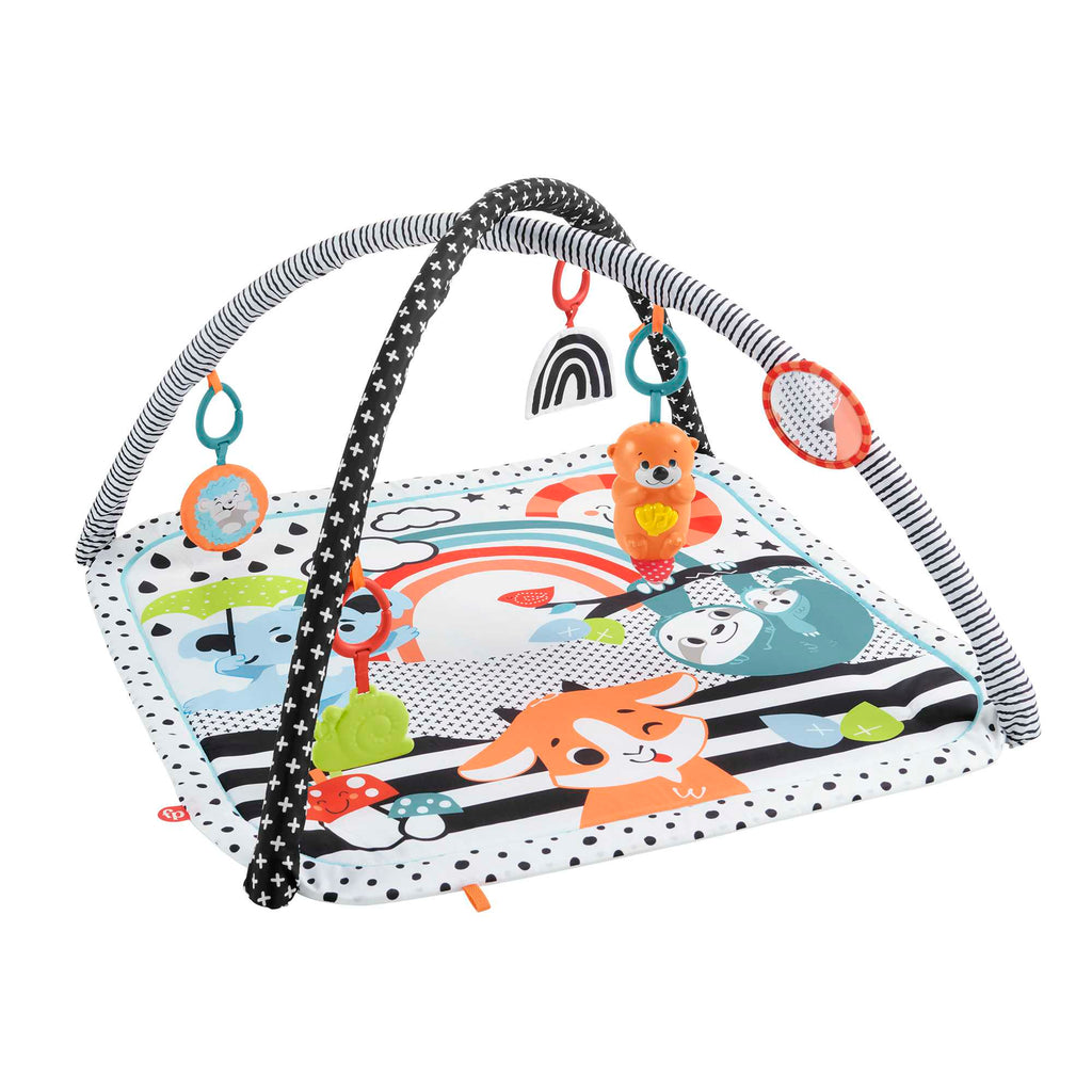Fisher-Price Neşeli Hayvanlar 3'ü 1 Arada Jimnastik Merkezi oyun minderi