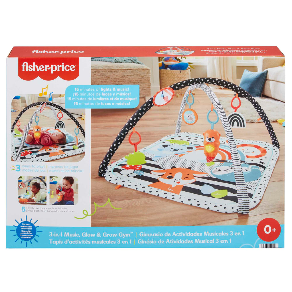 Fisher-Price Neşeli Hayvanlar 3'ü 1 Arada Jimnastik Merkezi oyun minderi