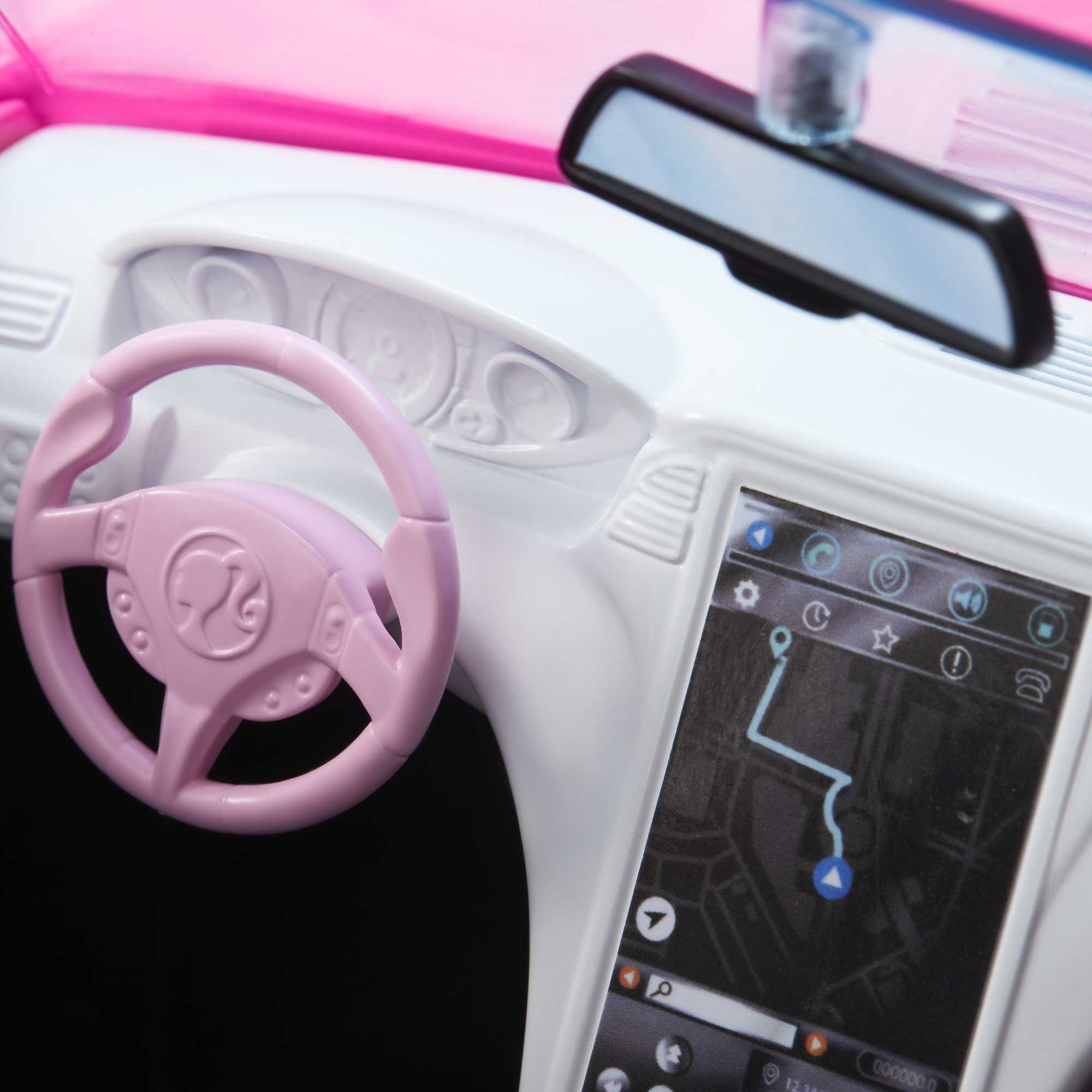 Dönen tekerlekleri olan, 2 kişilik, üstü açık Barbie® Araç, 3-7 yaş arası çocuklar için