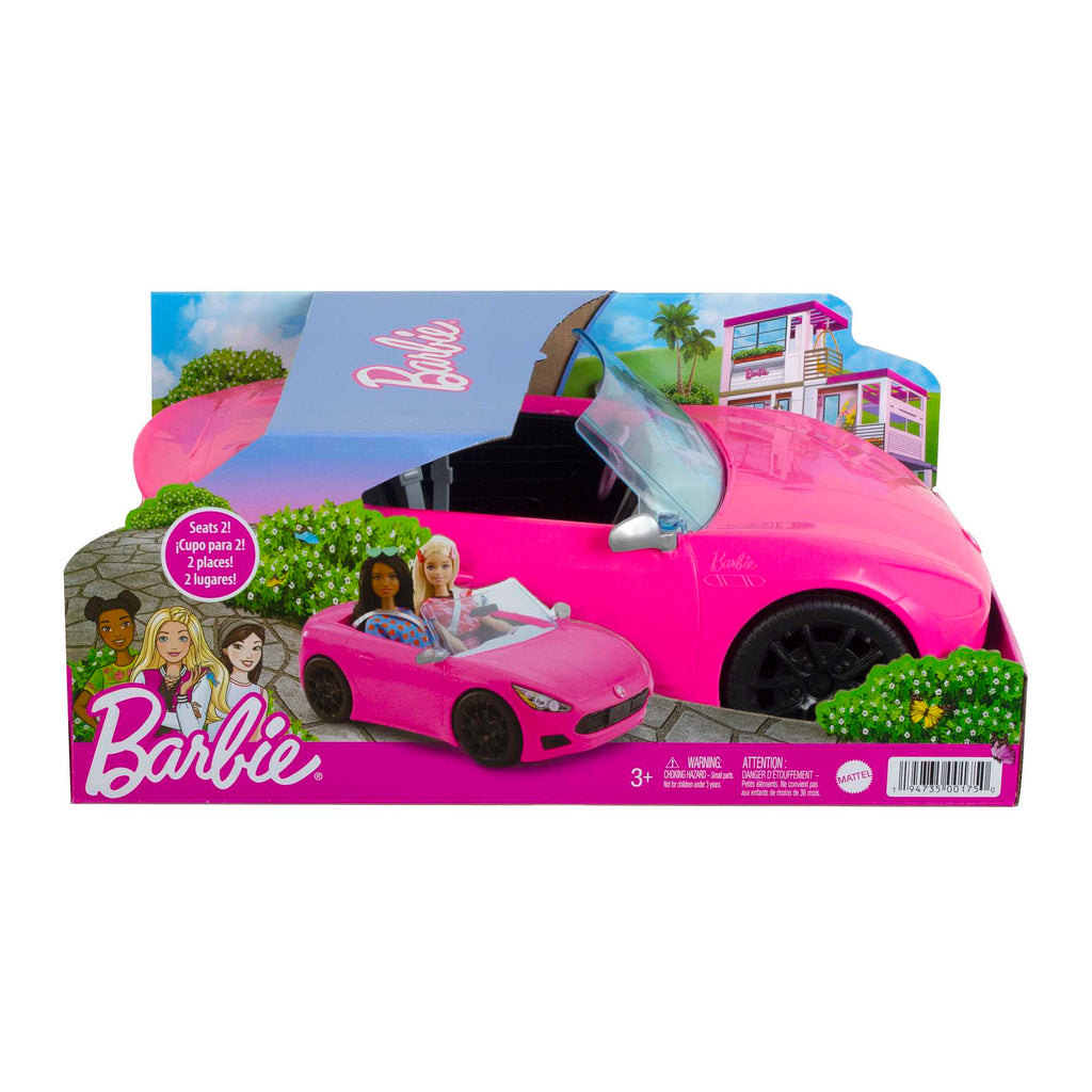Dönen tekerlekleri olan, 2 kişilik, üstü açık Barbie® Araç, 3-7 yaş arası çocuklar için