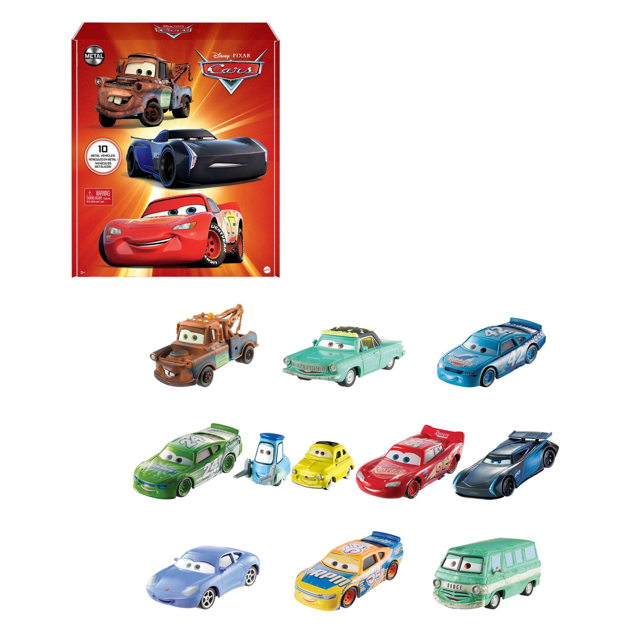Disney Pixar Cars 10'lu Metal Araç Paketi