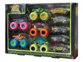 Hot Wheels Monster Trucks Karanlıkta Parlayan Araçlar Paketi 5 adet Monster Trucks aracı ve 5 adet araba içeren çoklu paket