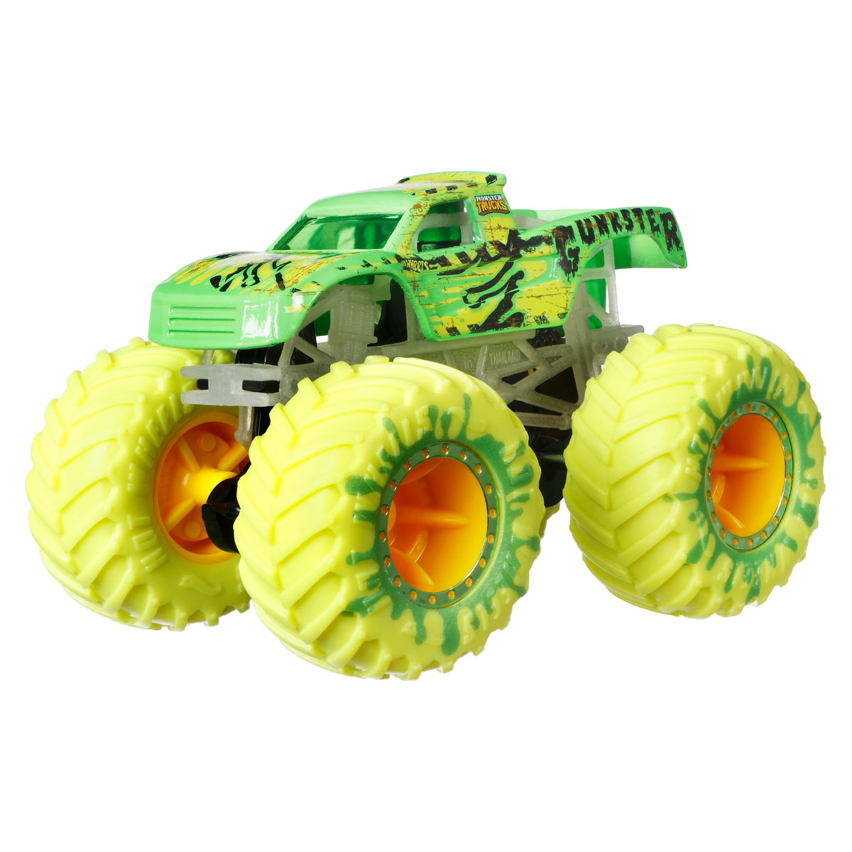 Hot Wheels Monster Trucks Karanlıkta Parlayan Araçlar Paketi 5 adet Monster Trucks aracı ve 5 adet araba içeren çoklu paket