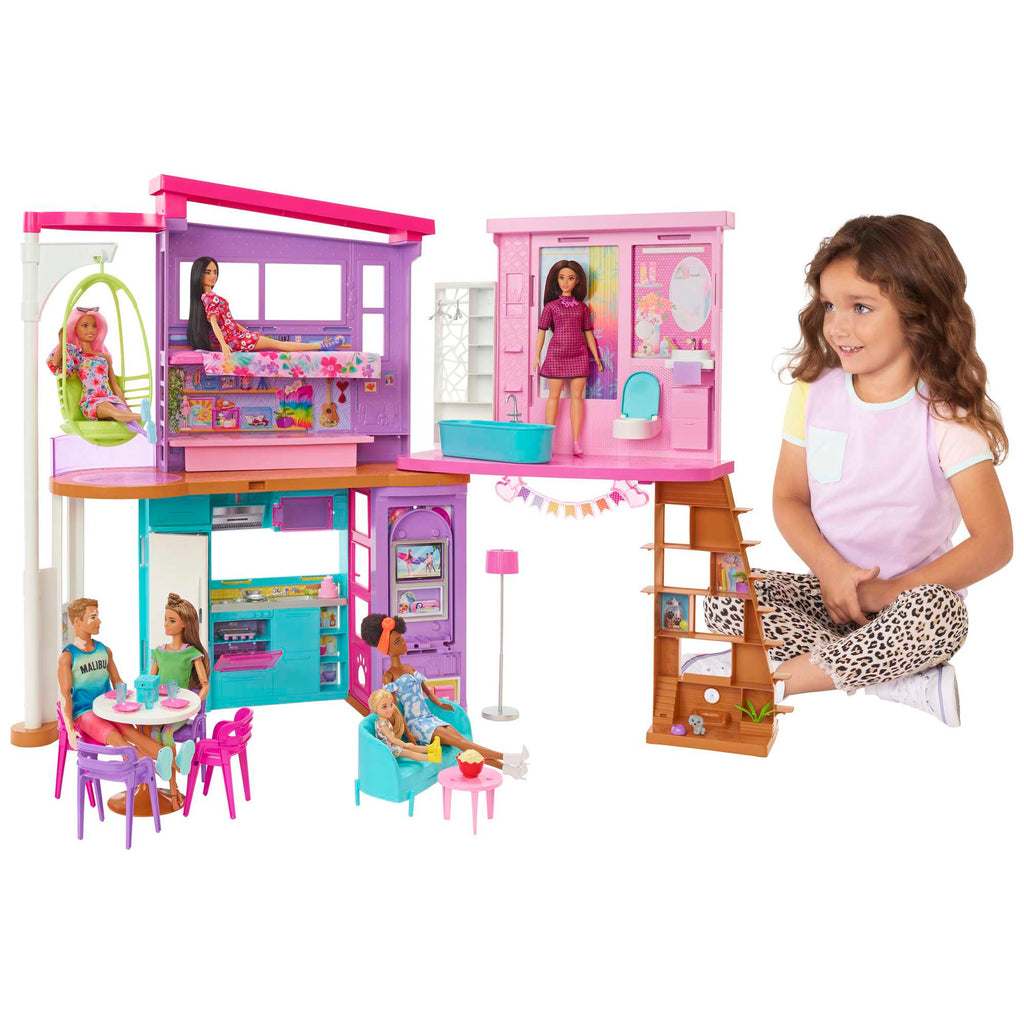 30'dan fazla parça içeren Barbie® Tatil Evi, 3 yaş ve üzeri için oyuncak