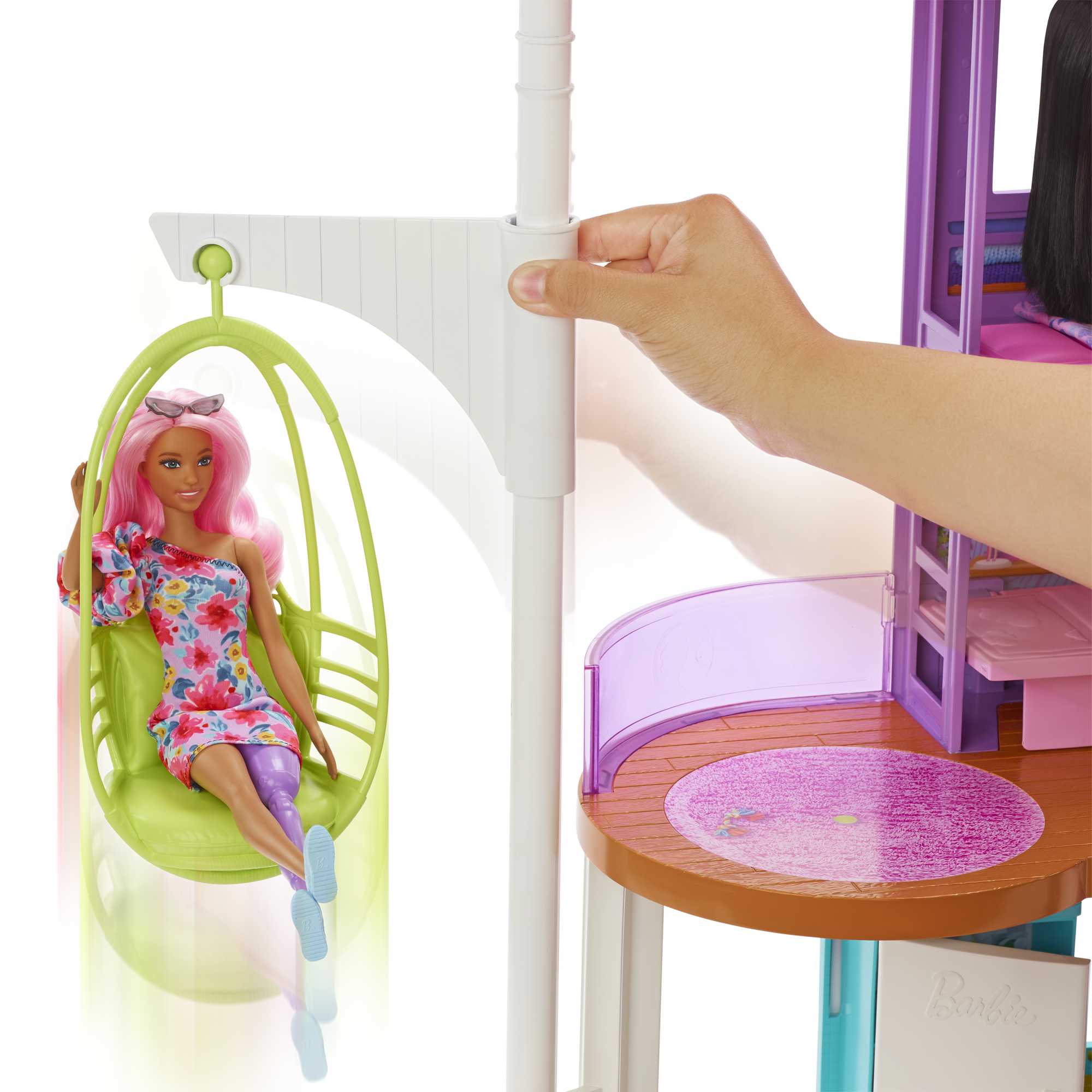 30'dan fazla parça içeren Barbie® Tatil Evi, 3 yaş ve üzeri için oyuncak