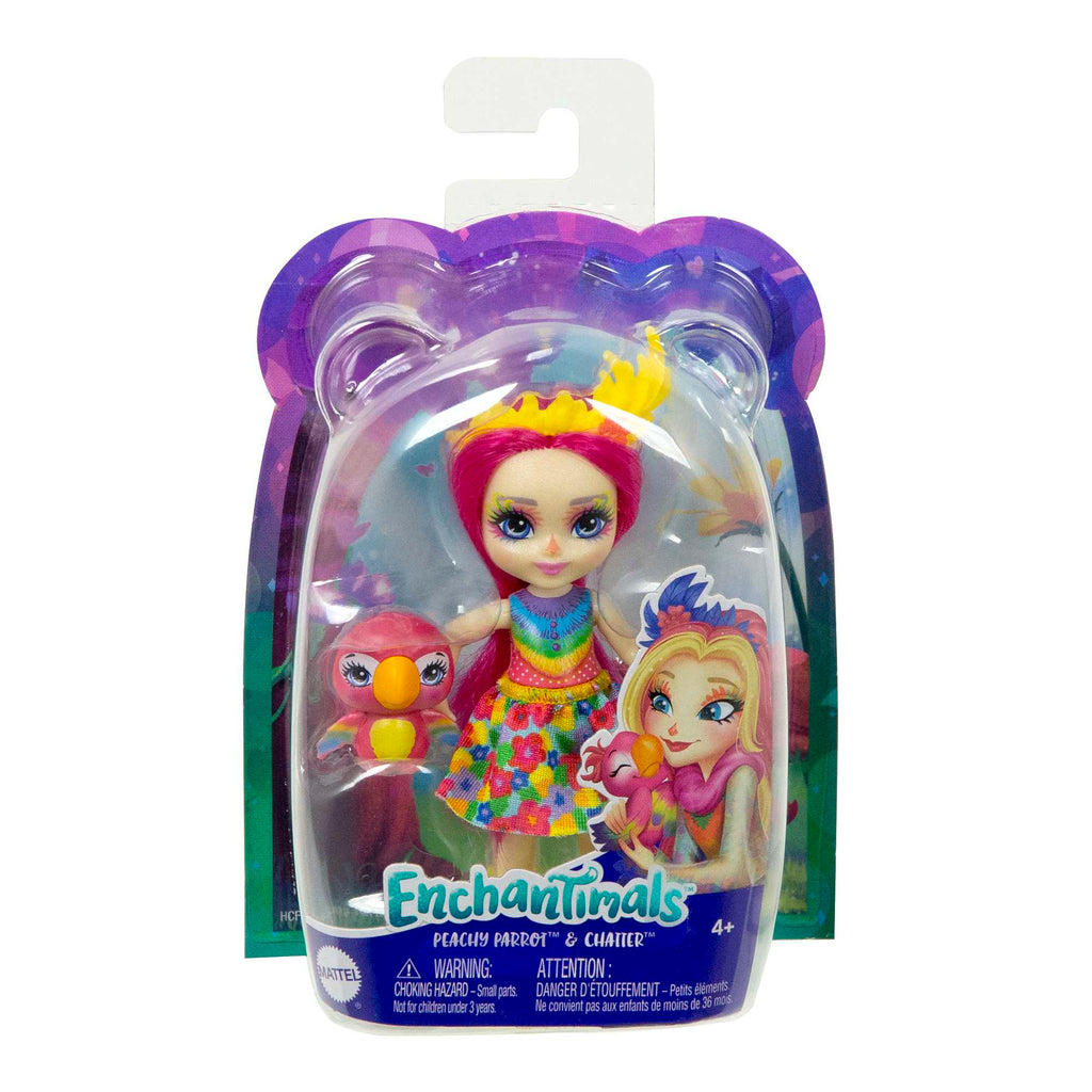Enchantimals Minik Kız Kardeş Peachy Papağan ve Chatter