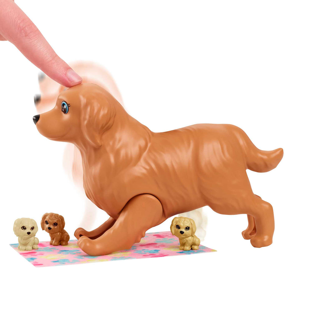 Barbie® ve Hayvan Dostları Oyun Seti, köpek, 3 yavru köpek ve aksesuarlar, 3-7 yaş