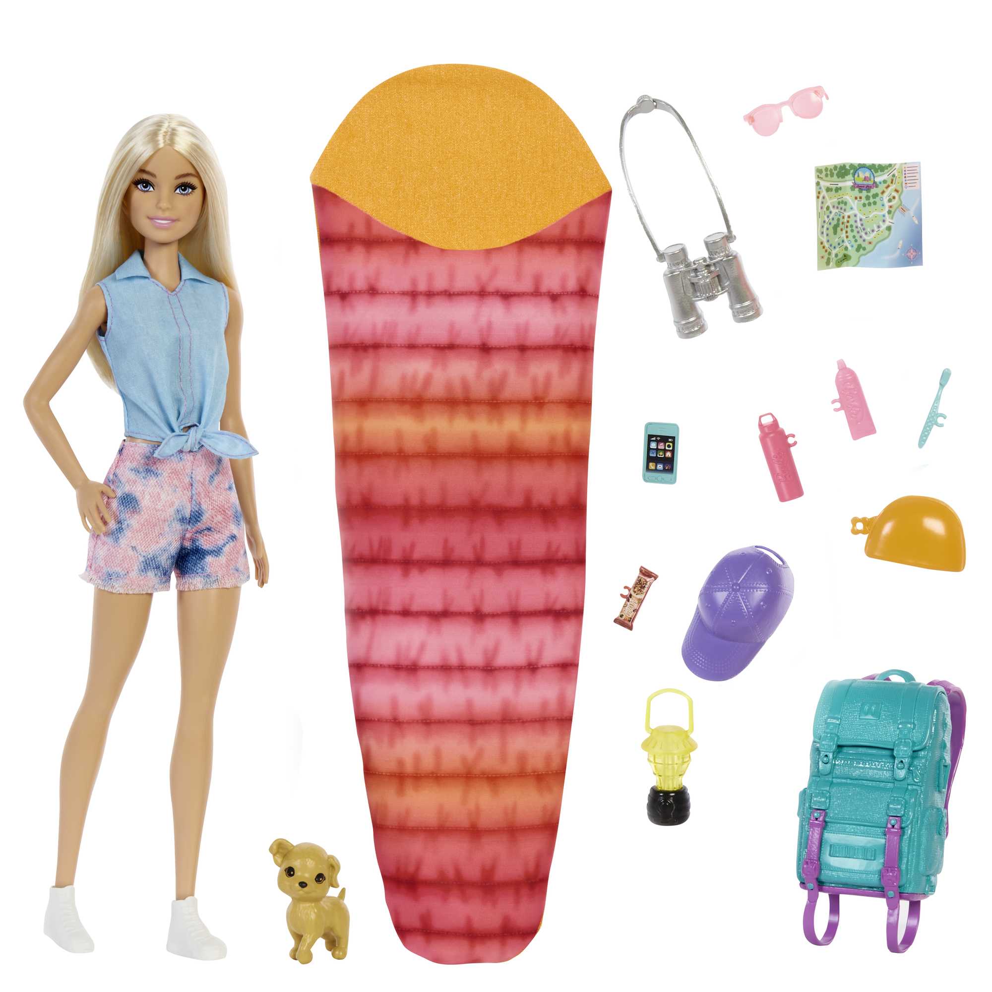 Barbie Kampa Gidiyor Oyun Seti, yavru köpeği ve 10'dan fazla aksesuar, 3-7 yaş