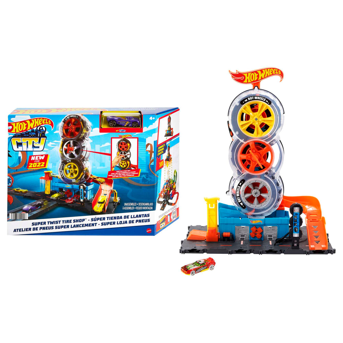 Hot Wheels™ City Tekerlek Kulesi™ oyun seti, 4-8 yaş arası çocuklar için hediye