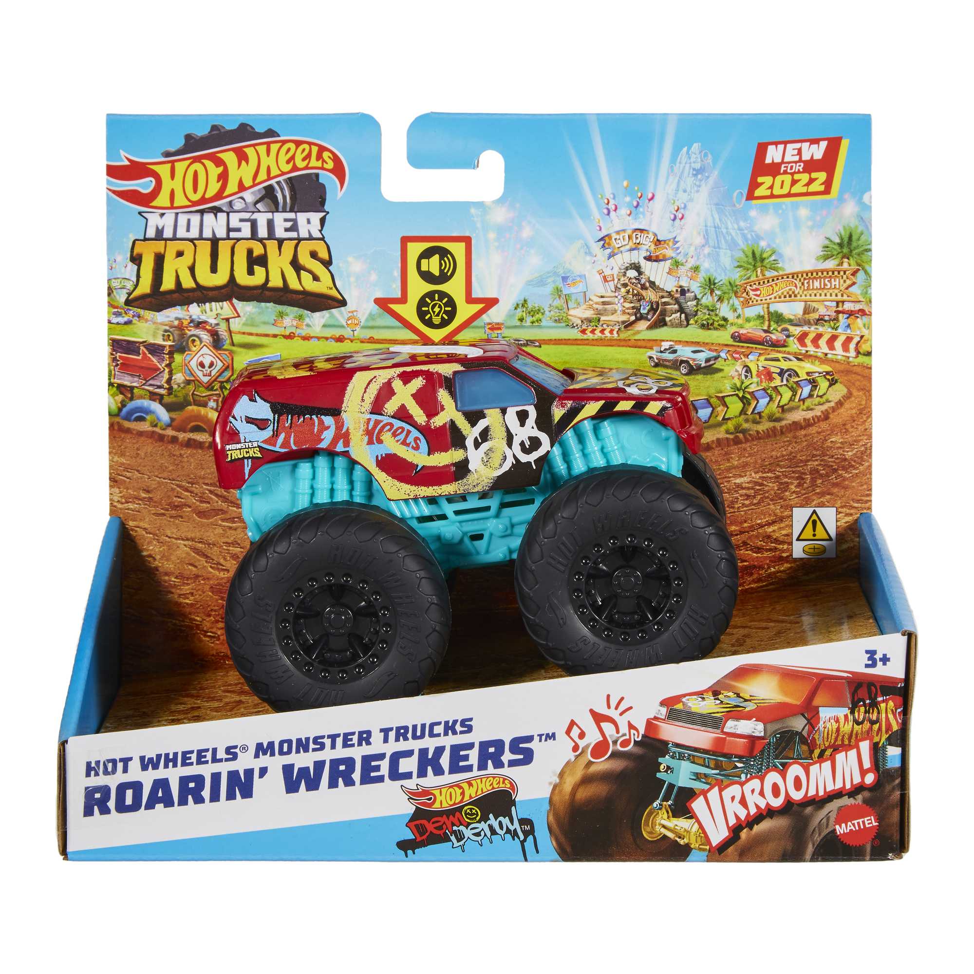 Hot Wheels™ Monster Trucks Kükreyen Arabalar™,  Işıklı ve Sesli
