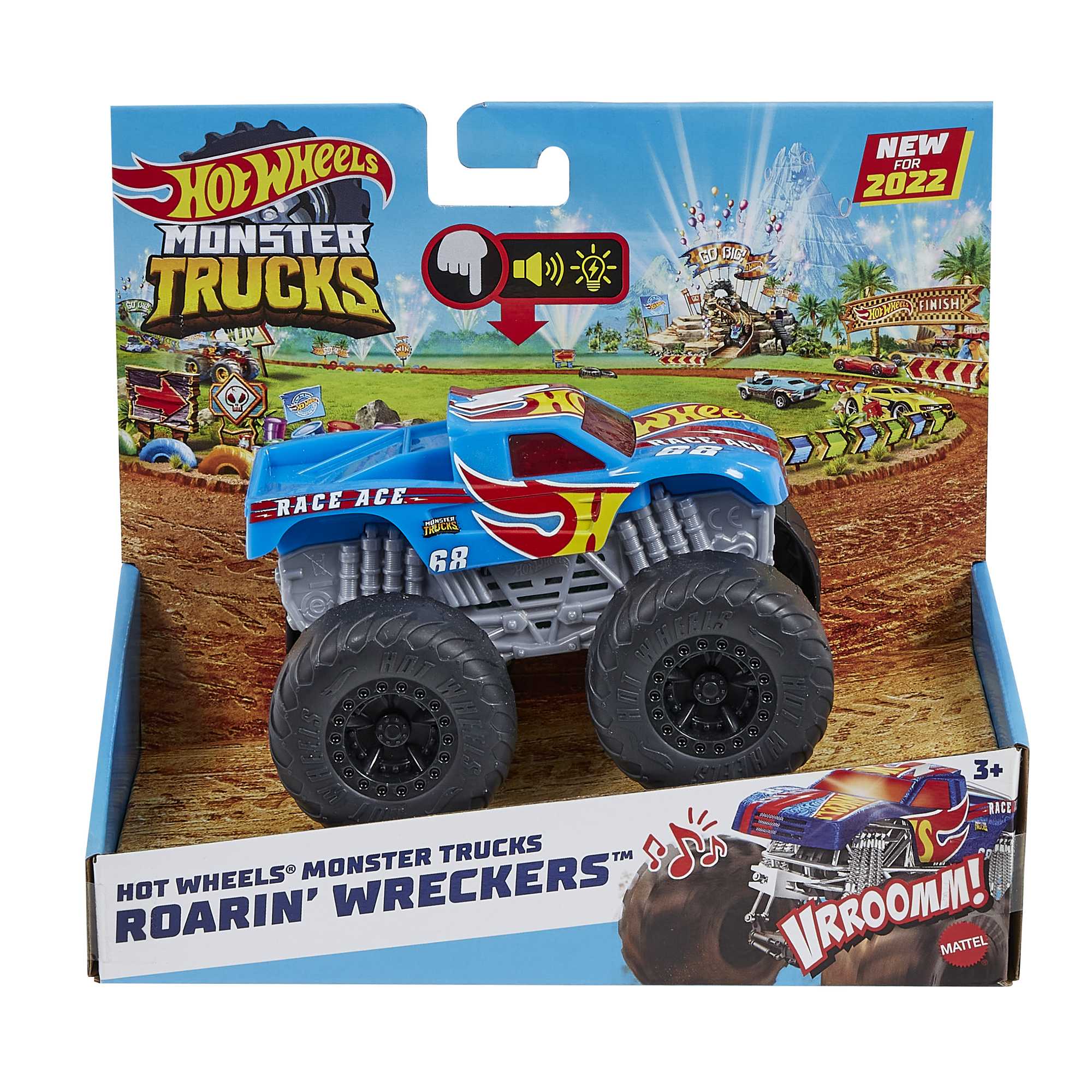 Hot Wheels Canavar Kamyonlar Roarin Wreckers Race Ace (Işıklı-Sesli)