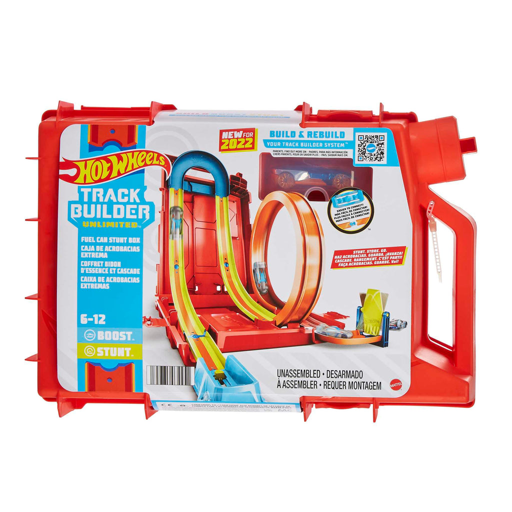 Hot Wheels Track Builder Unlimited Benzin Bidonu Akrobasi Pist Seti - Araba Dahil, 4 Yaş ve Üzeri