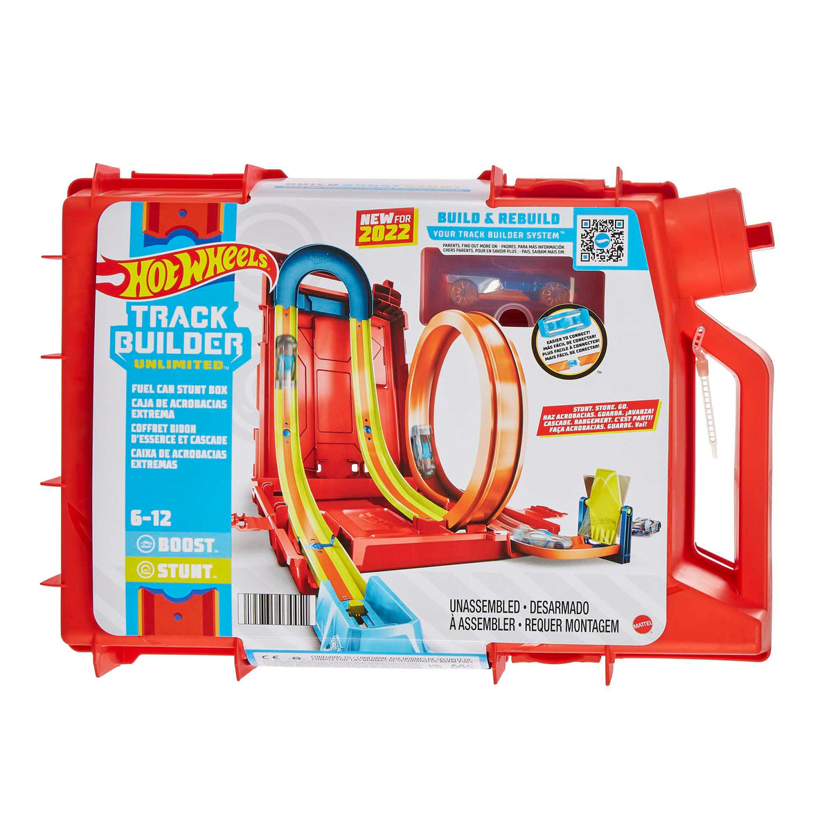 Hot Wheels Track Builder Unlimited Benzin Bidonu Akrobasi Pist Seti - Araba Dahil, 4 Yaş ve Üzeri