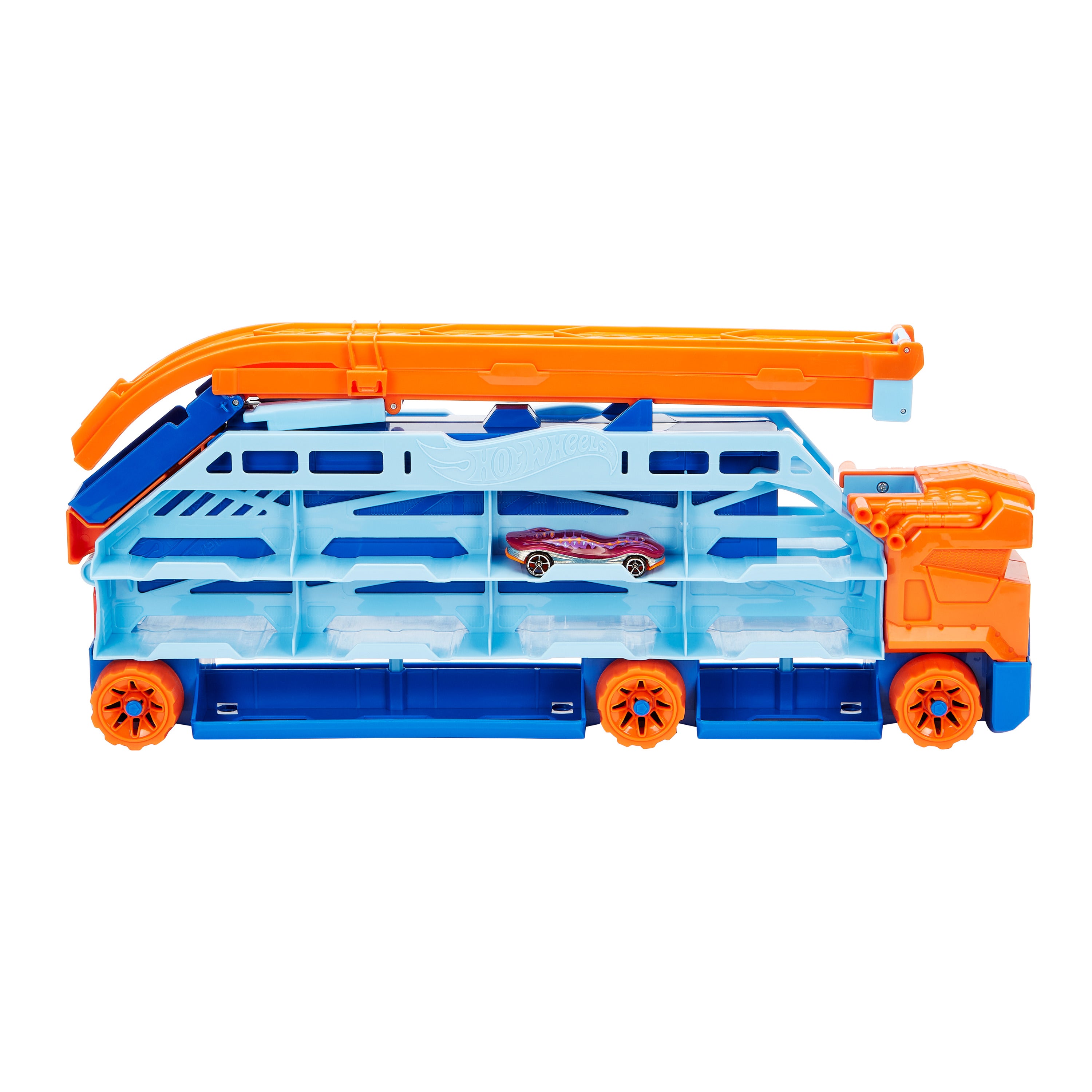 Hot Wheels™ Hız Rampalı Tır™, taşıyıcı tır, 1 araba dahildir, 4 yaş ve üzeri çocuklar için hediye