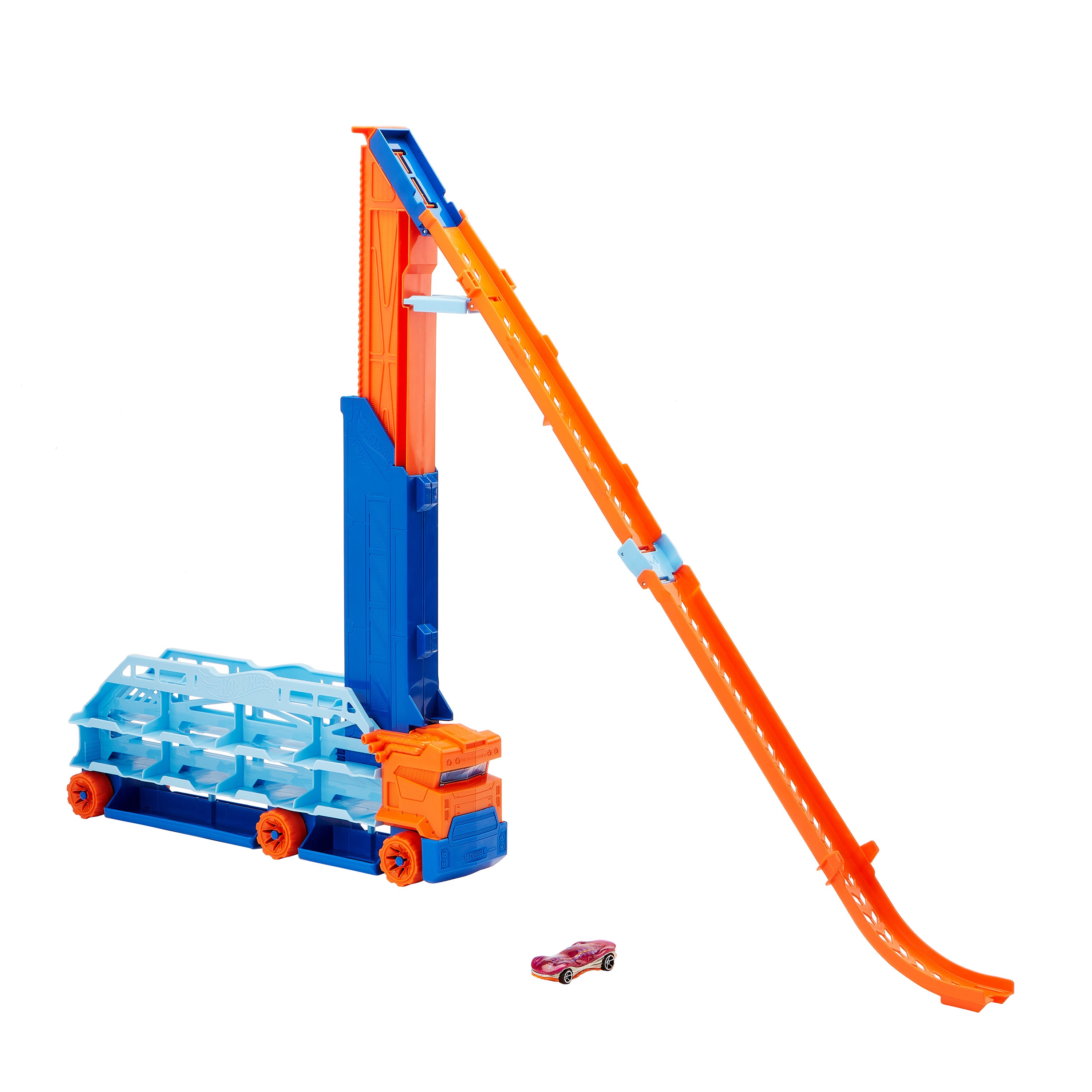 Hot Wheels™ Hız Rampalı Tır™, taşıyıcı tır, 1 araba dahildir, 4 yaş ve üzeri çocuklar için hediye