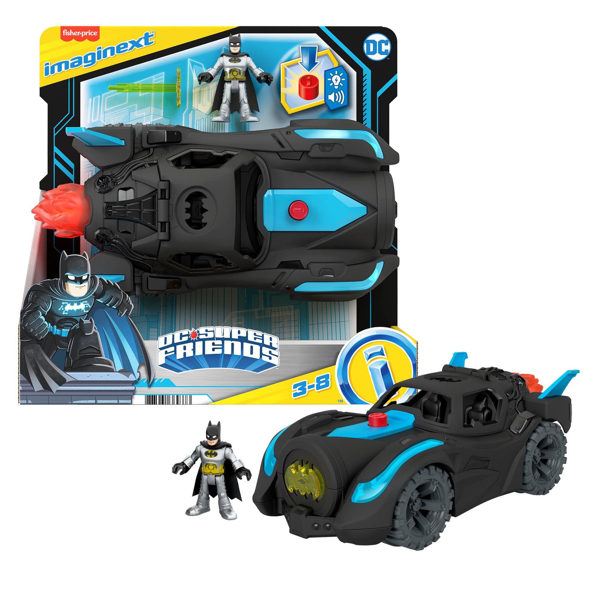 Imaginext DC Super Friends Işıklı ve Sesli Batman Batmobil