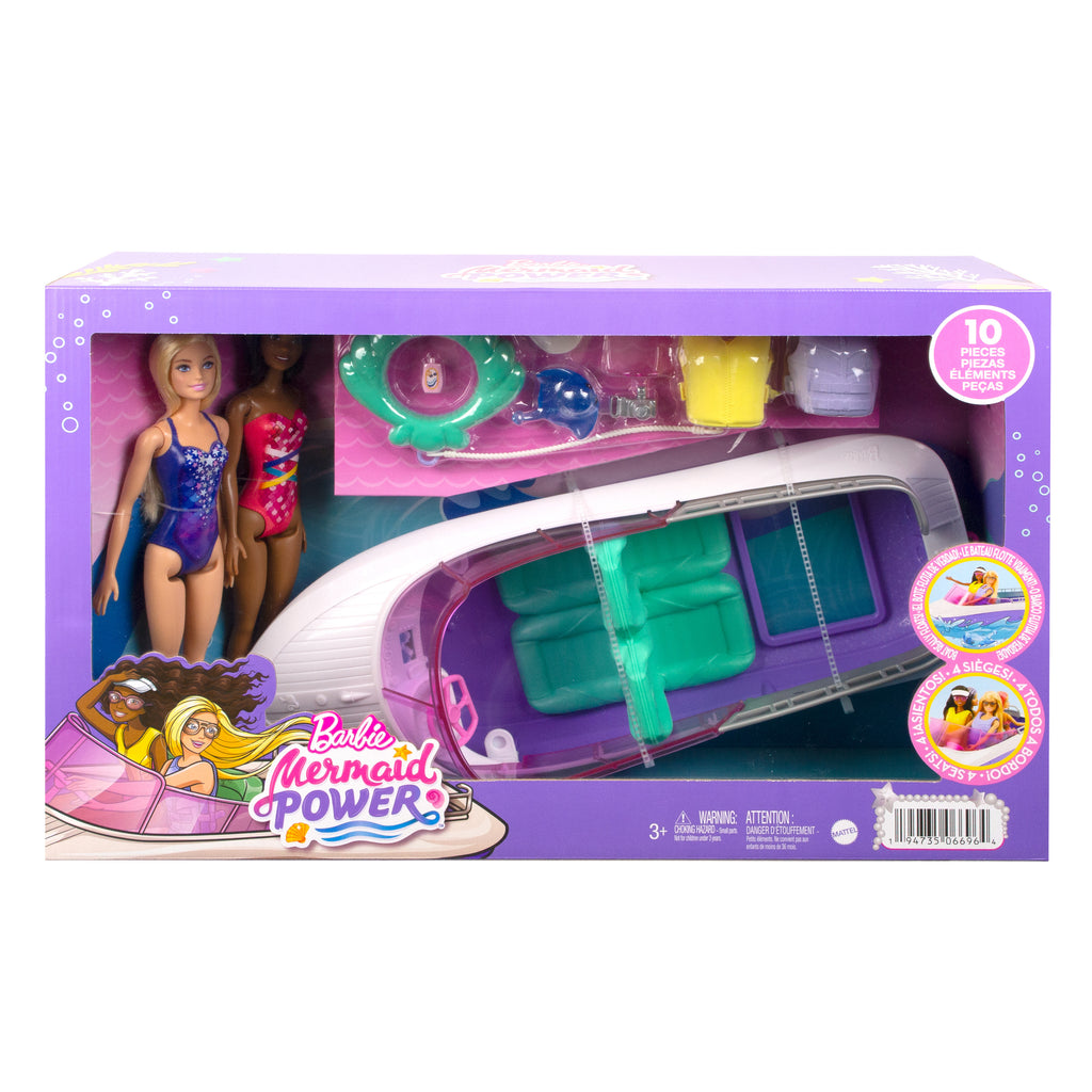Barbie'nin Botu Oyun Seti - 2 Bebek ve Yüzen Tekne, 3 Yaş ve Üzeri Kız Çocuk Oyuncağı