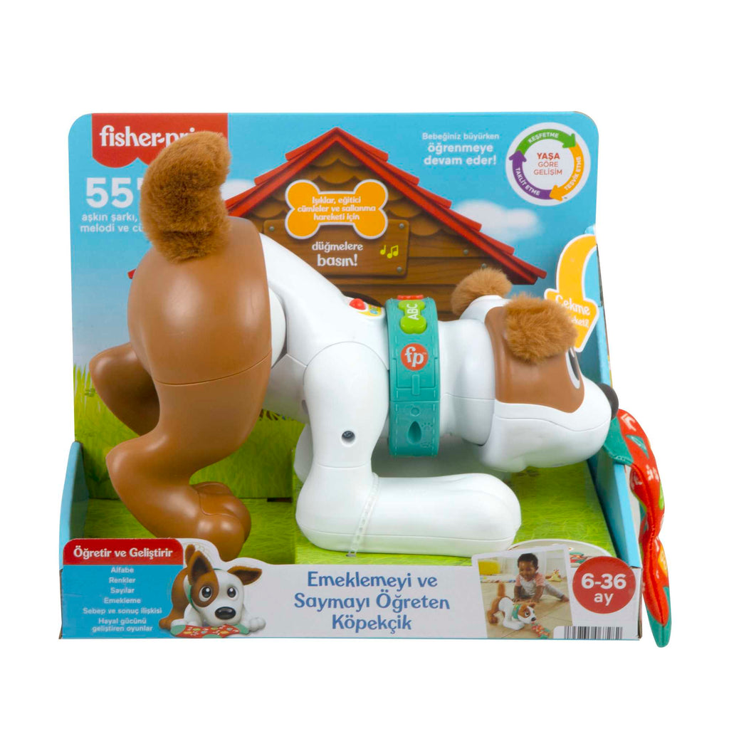 Emeklemeyi ve Saymayı Öğreten Köpekçik Bebek Oyuncağı - Türkçe seri