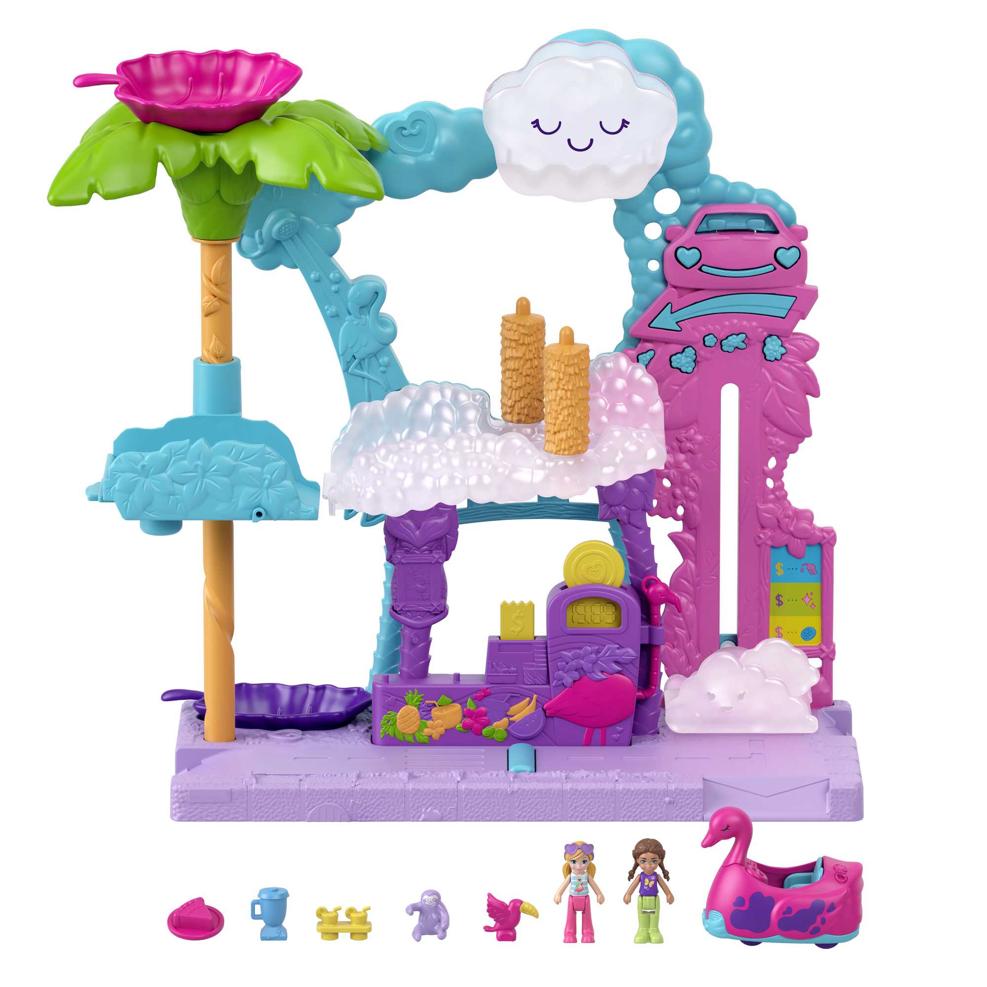 Polly Pocket Flamingo Araba Su Eğlencesi Seti