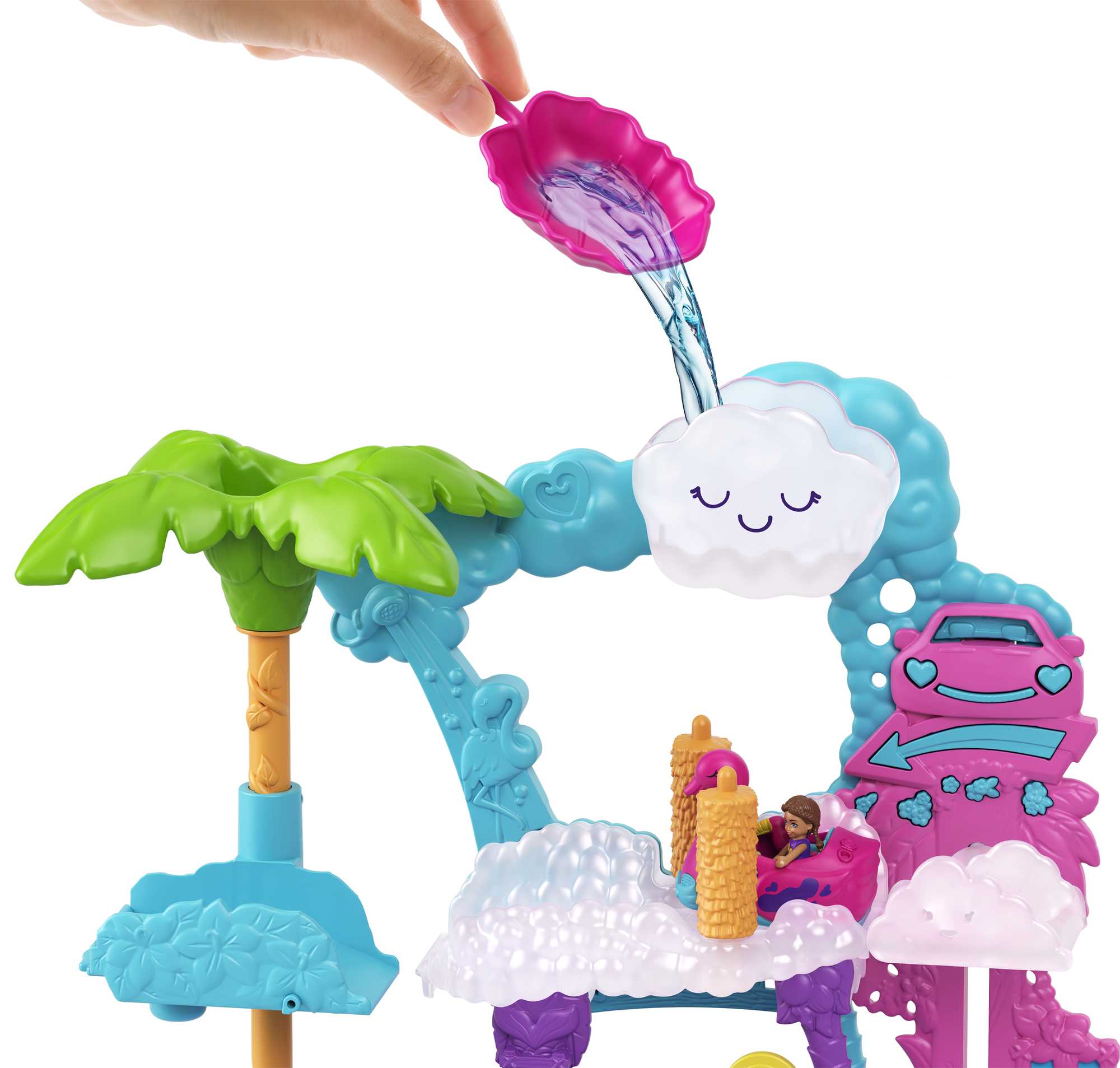 Polly Pocket Flamingo Araba Su Eğlencesi Seti