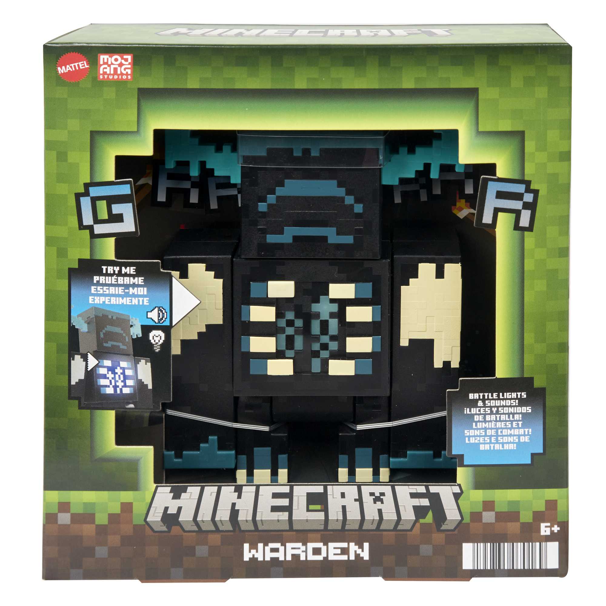 Işıklı ve sesli Warden figürü ve aksesuarları, Minecraft oyuncakları
