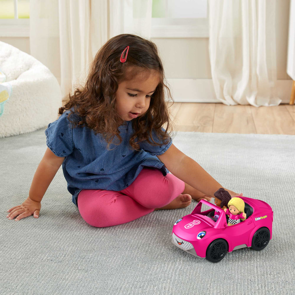 Little People'dan Barbie'nin Üstü Açılır Arabası ve figür seti