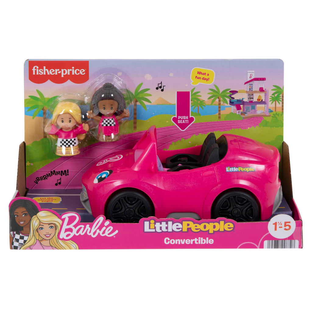 Little People'dan Barbie'nin Üstü Açılır Arabası ve figür seti