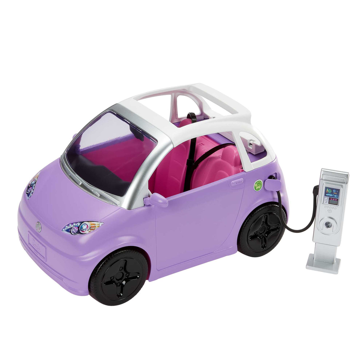 Barbie® arabası, çocuklar için oyuncaklar, şarj istasyonlu "elektrikli araba"