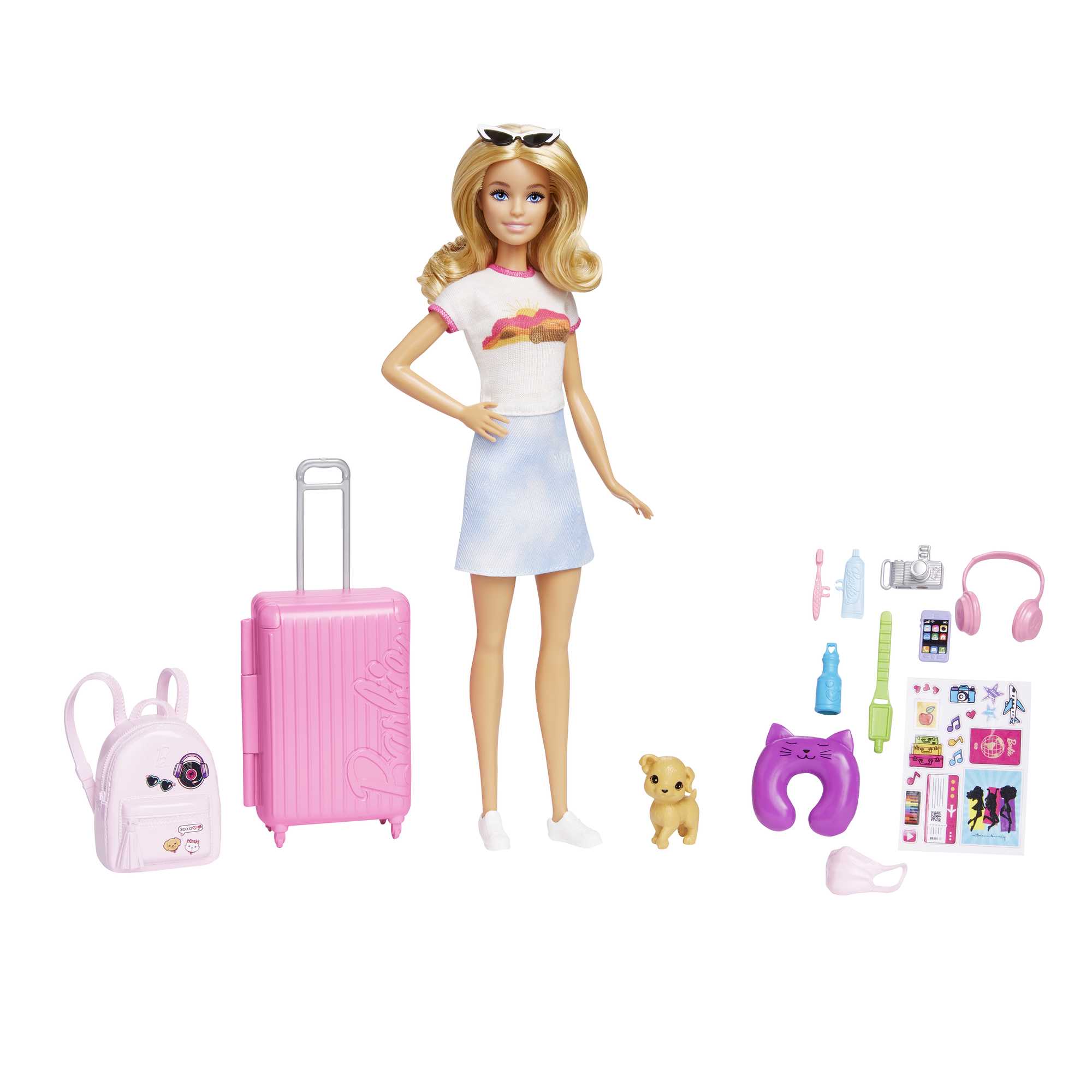 Barbie® bebek ve aksesuarları, yavru köpeğiyle seyahat seti