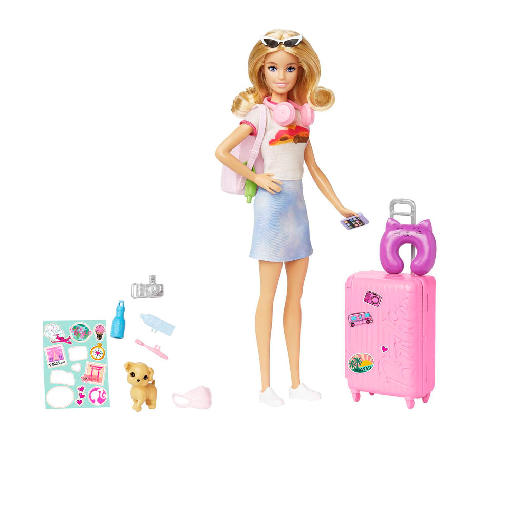 Barbie® bebek ve aksesuarları, yavru köpeğiyle seyahat seti