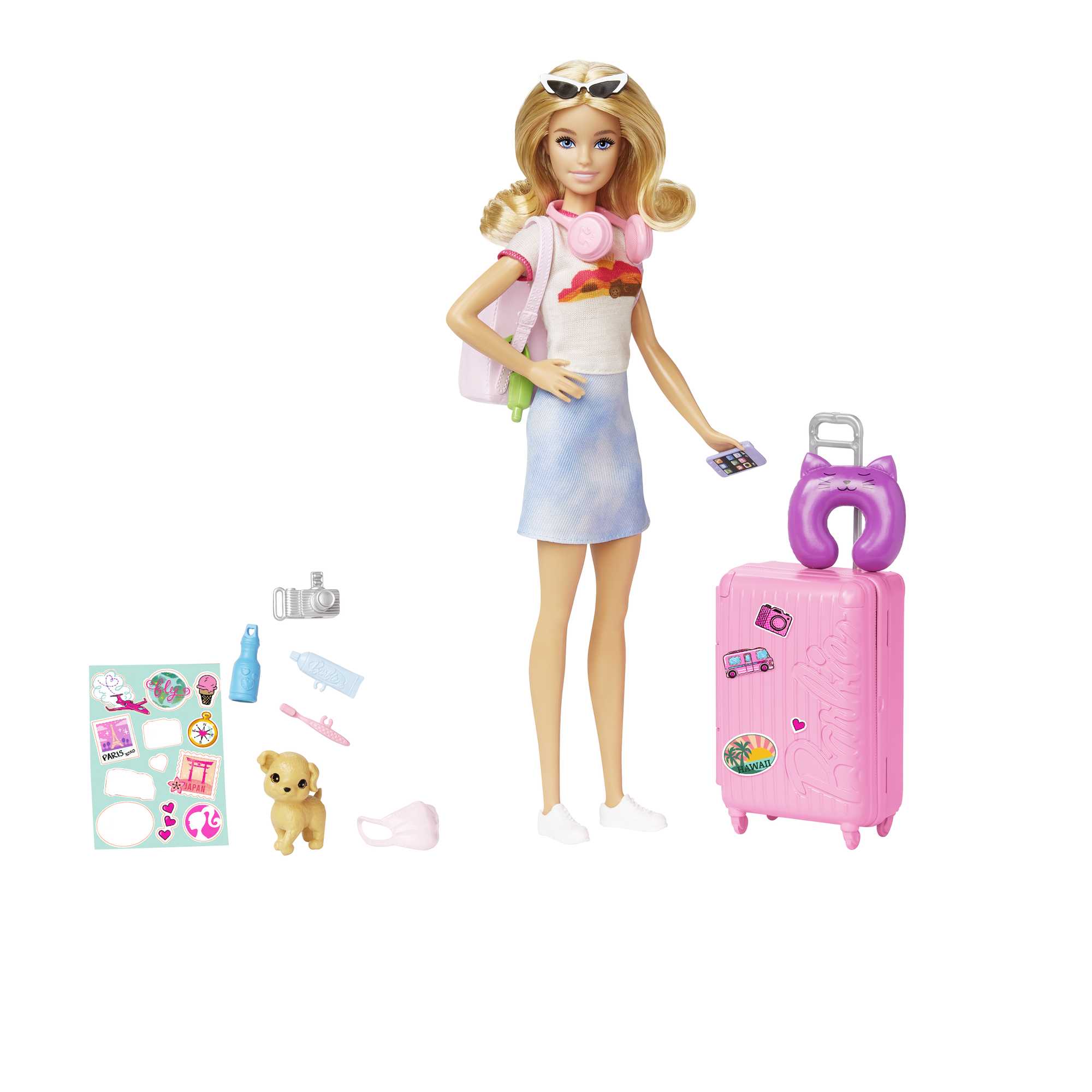 Barbie® bebek ve aksesuarları, yavru köpeğiyle seyahat seti