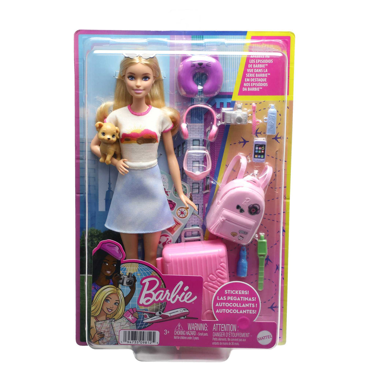 Barbie® bebek ve aksesuarları, yavru köpeğiyle seyahat seti