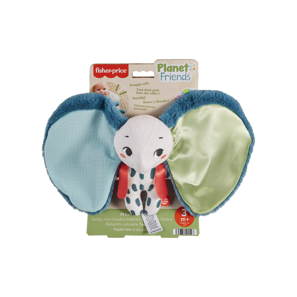 Planet Friends Koca Kulaklı Pelüş Dostum, Yenidoğanlar İçin Duyusal Gelişime Yardımcı Pelüş Fil