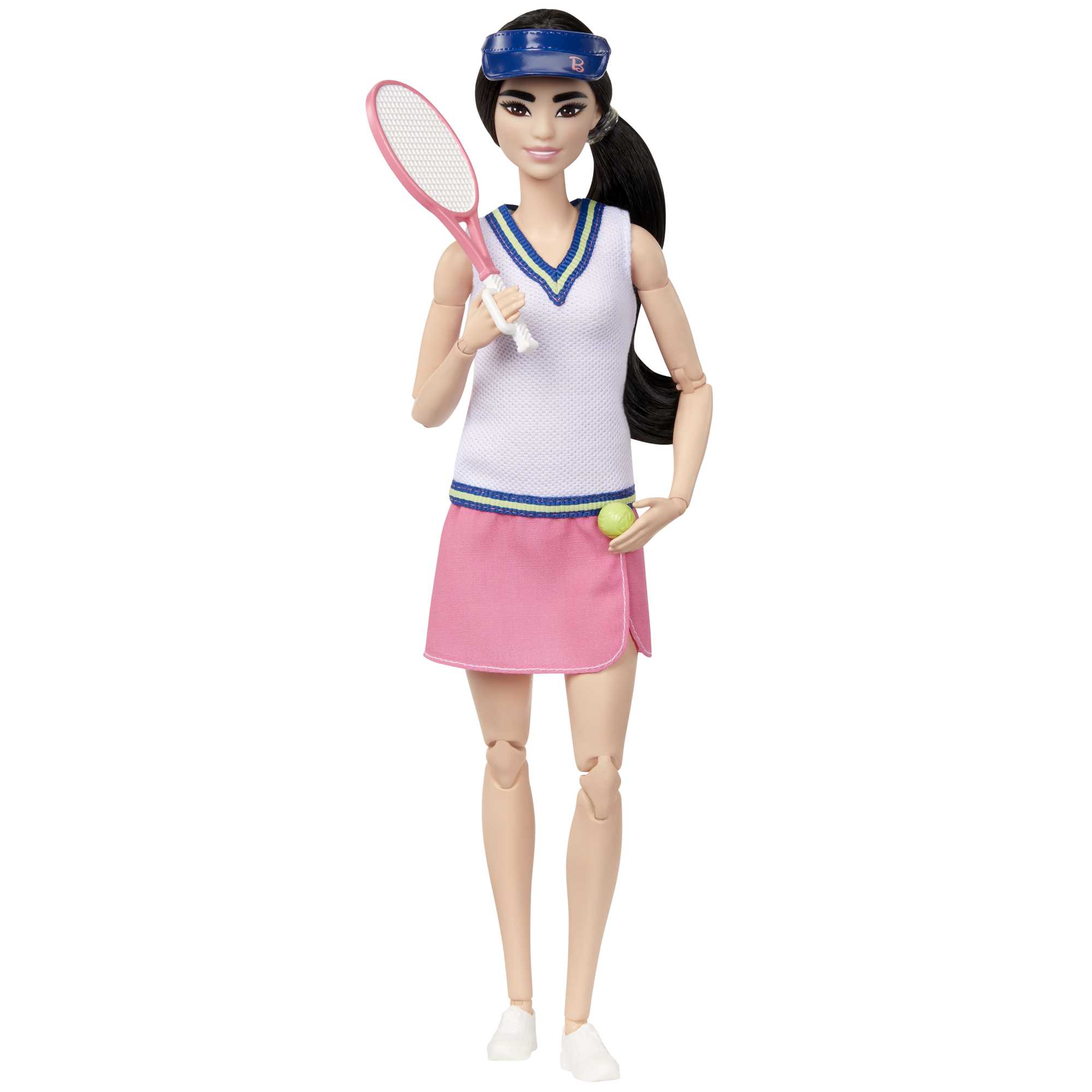 Barbie® Tenisçi bebek ve aksesuarları, raketi ve topuyla tenisçi kariyer bebeği