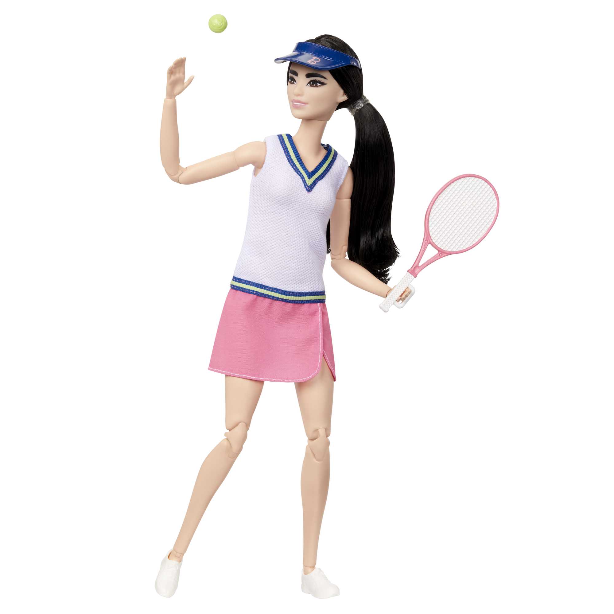 Barbie® Tenisçi bebek ve aksesuarları, raketi ve topuyla tenisçi kariyer bebeği